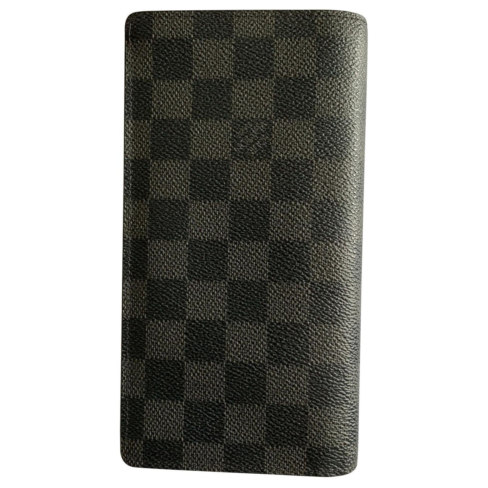 Louis Vuitton LONG PORTFOLIO Black Dark grey Cloth ref.147258