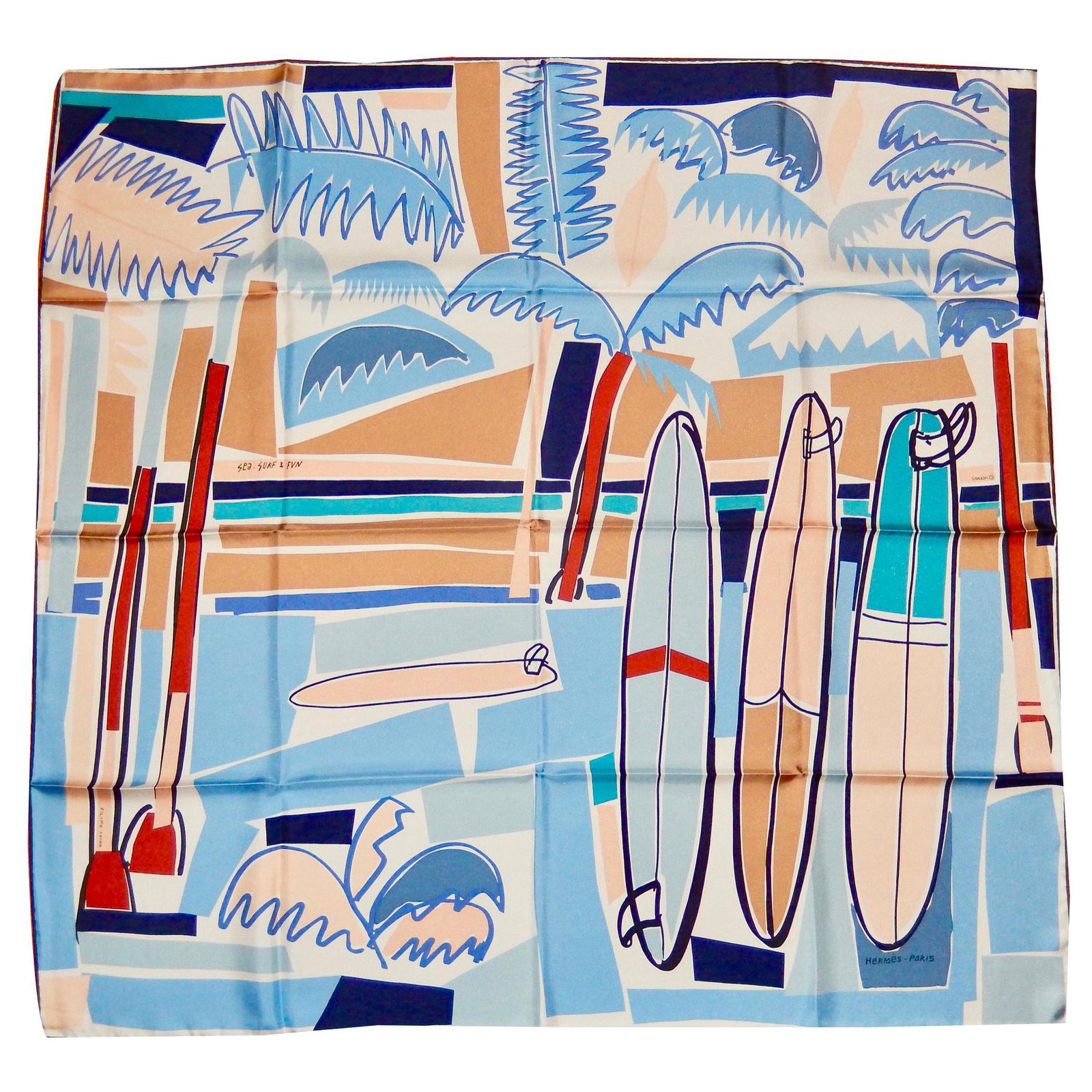 hermes surfboard scarf