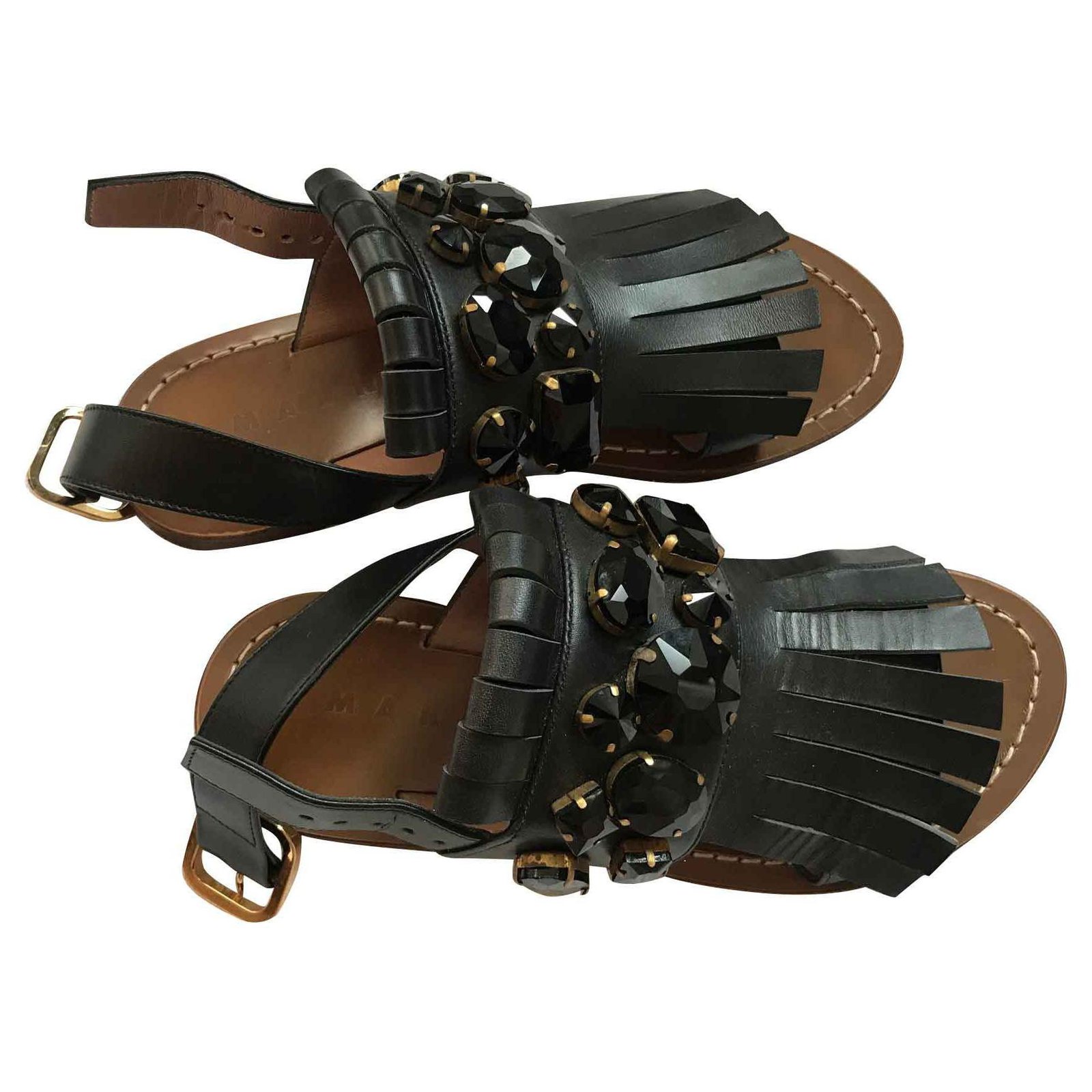 marni black sandals