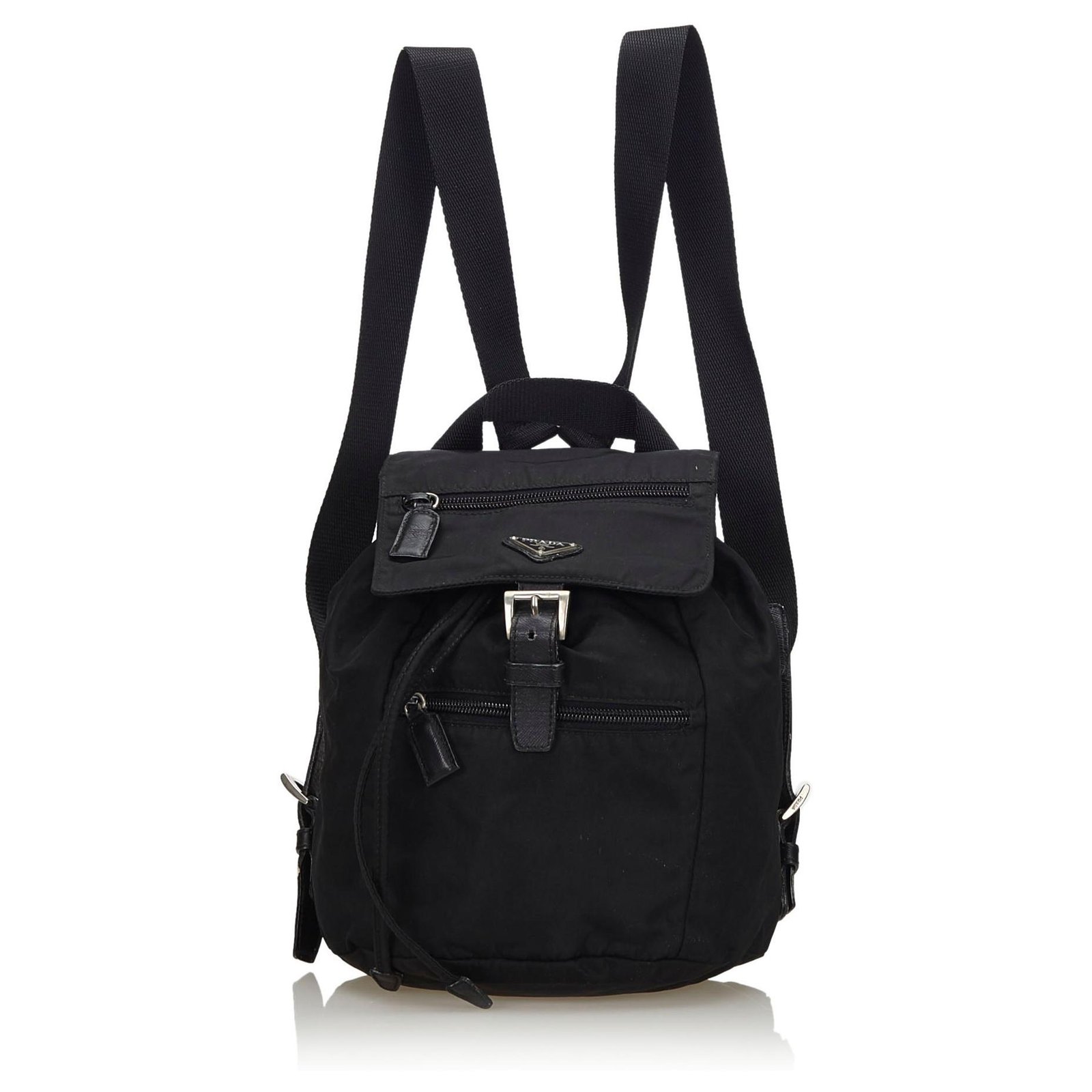 prada black nylon backpack