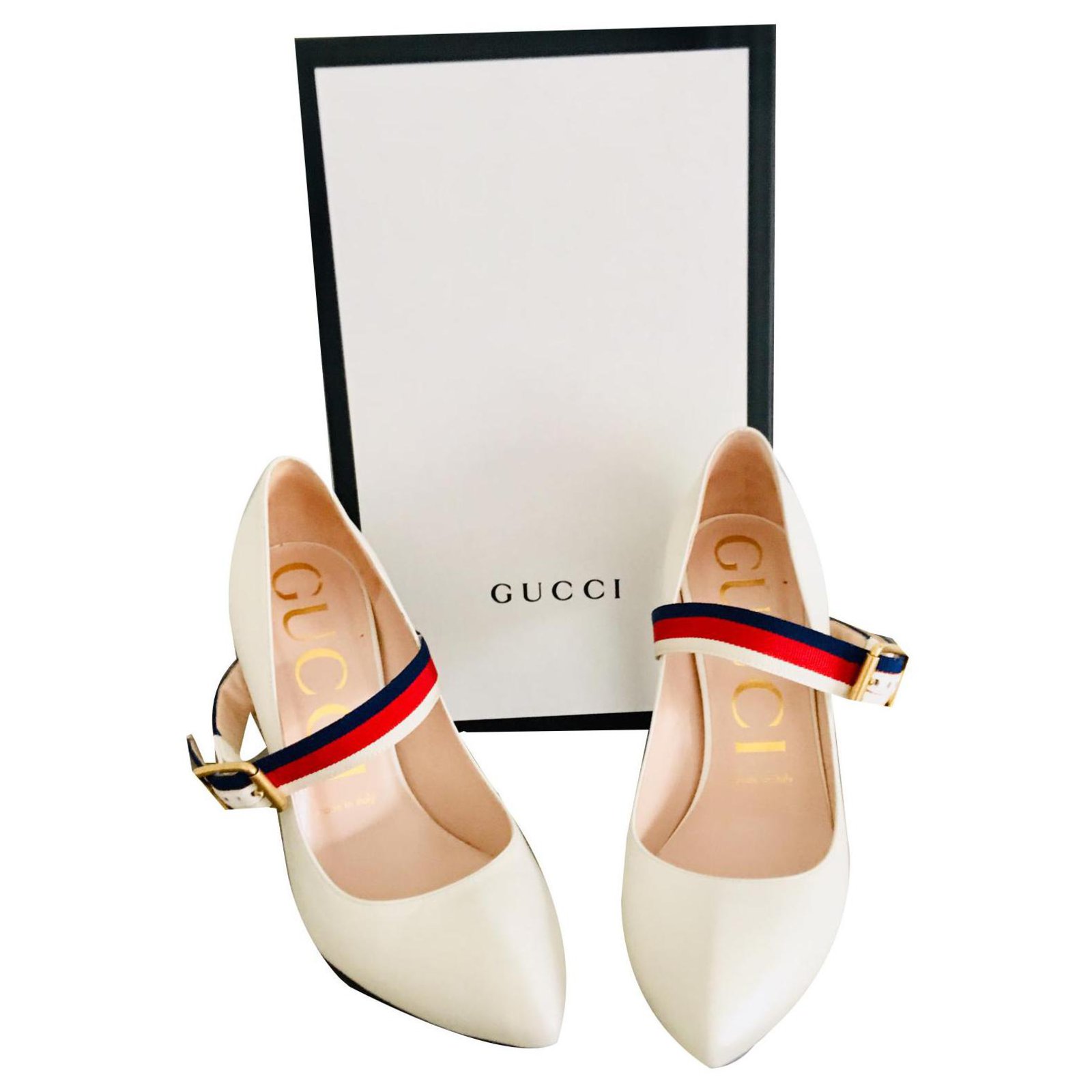 gucci leather heels