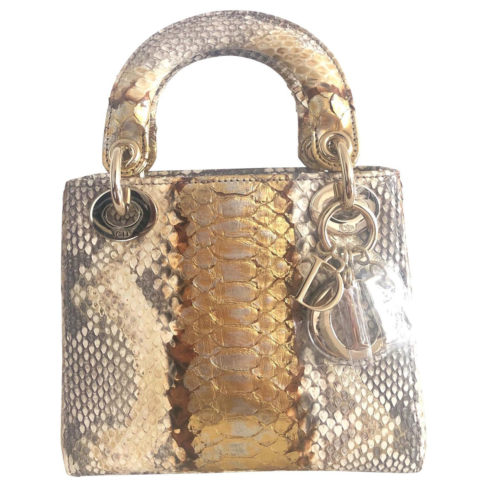 gold lady dior bag