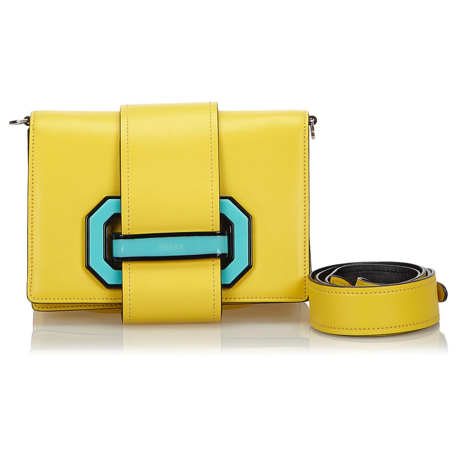 prada yellow handbag