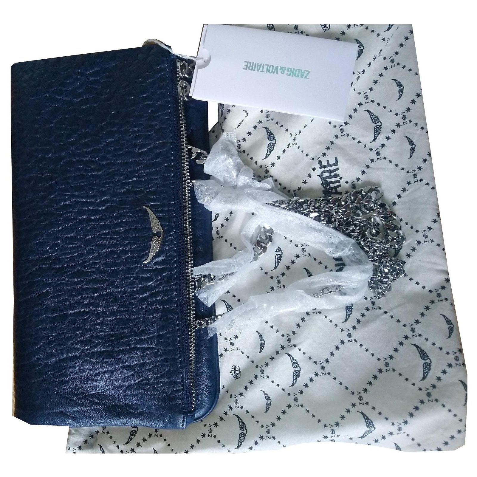 Zadig \u0026 Voltaire BURBUJA DE ROCA Azul Cuero ref.141920 - Joli Closet