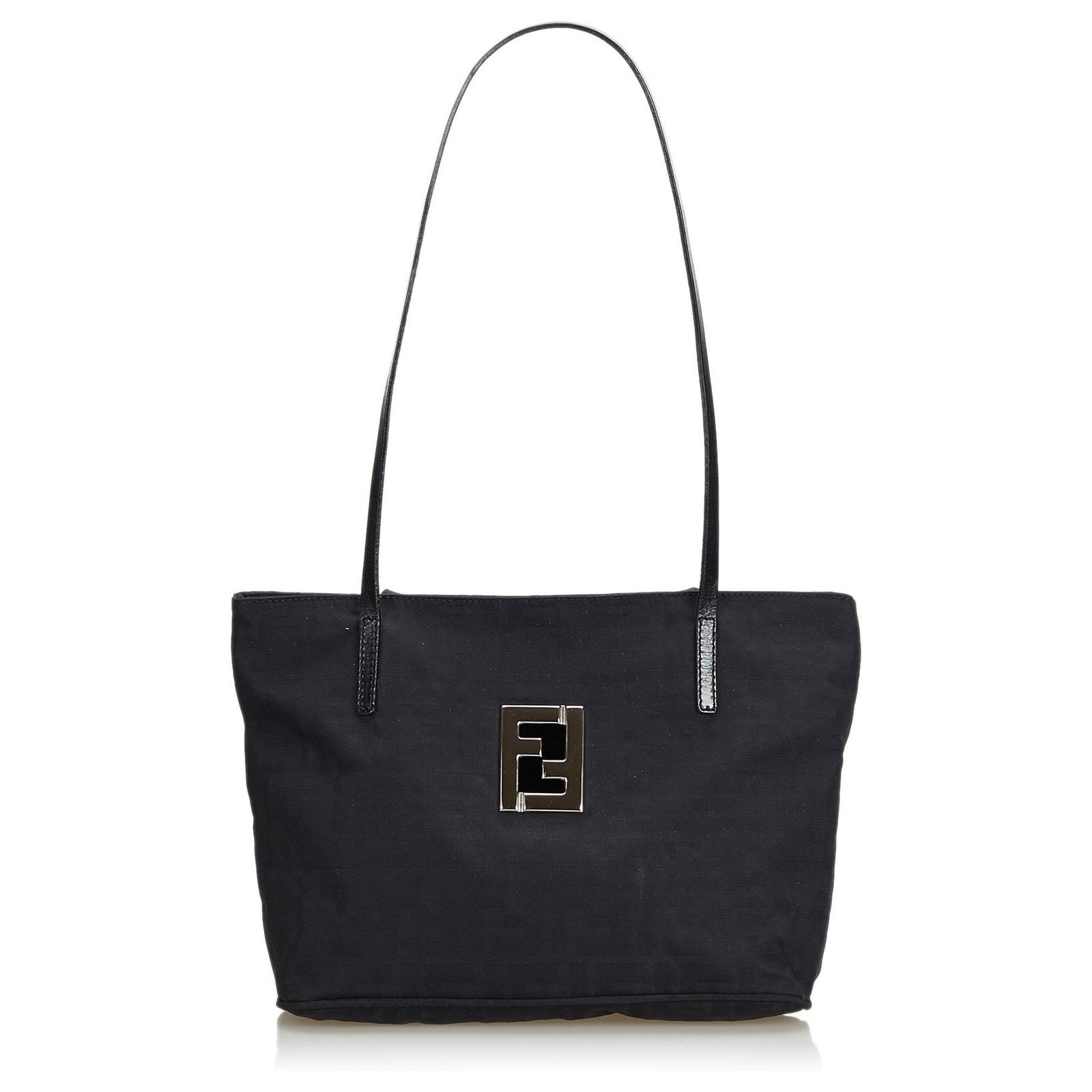 Fendi Zucca Shoulder Bag Black Leather ref.932741 - Joli Closet