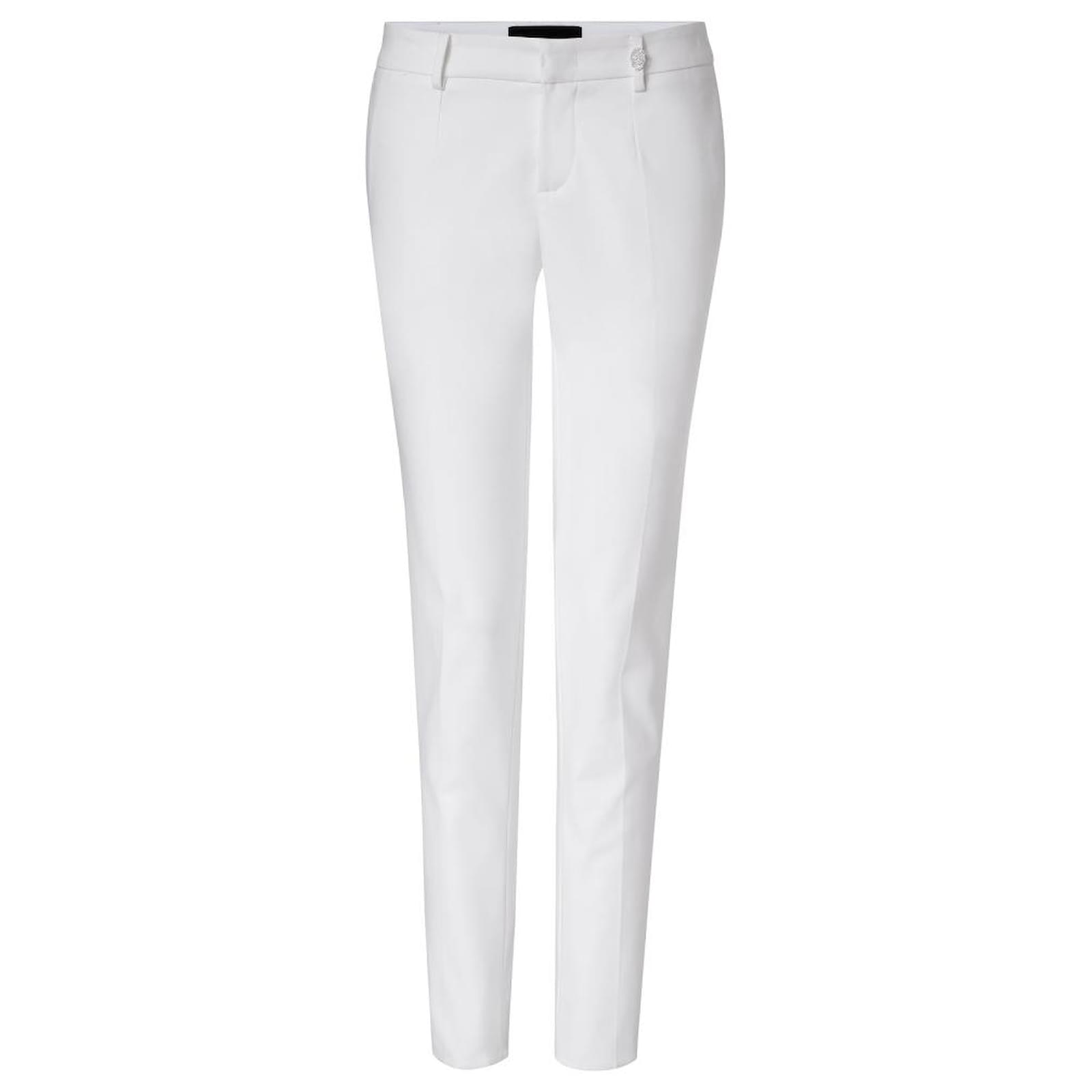 Philipp Plein calça, leggings Branco Viscose Elastano