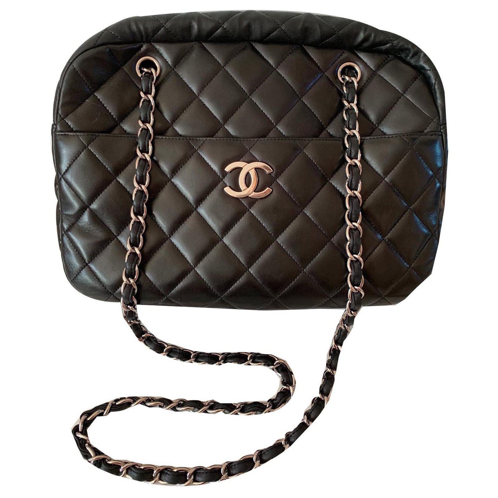 Sacs à main Chanel Camera Cuir Noir ref.142413 - Joli Closet