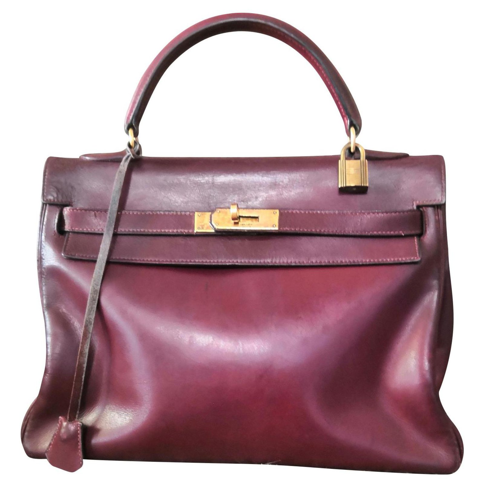 Kelly bag Handbags Leather Dark 