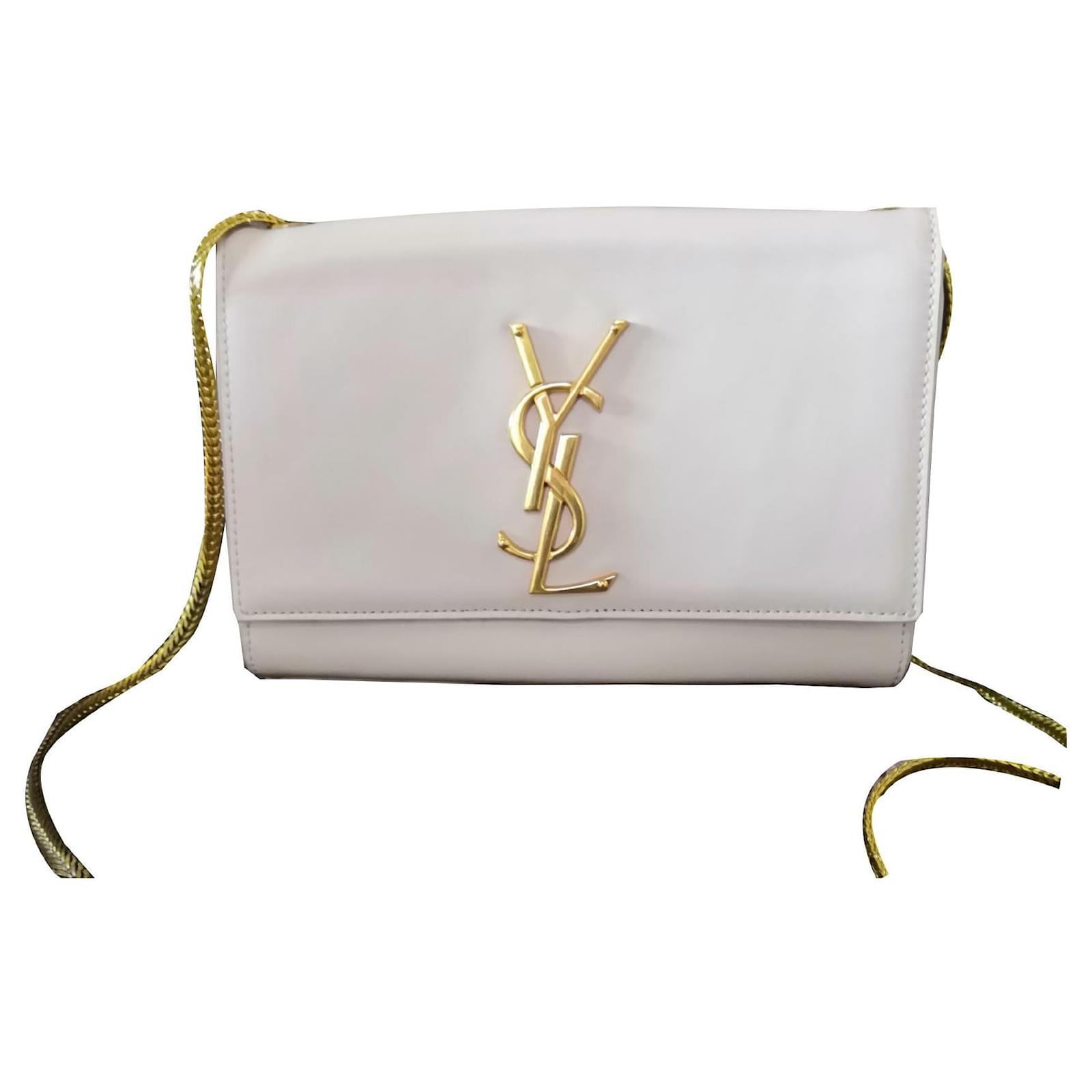 Kate Monogramme Linda bolsa Yves Saint Laurent Kate monnograma Fora de  branco Couro ref.142549 - Joli Closet