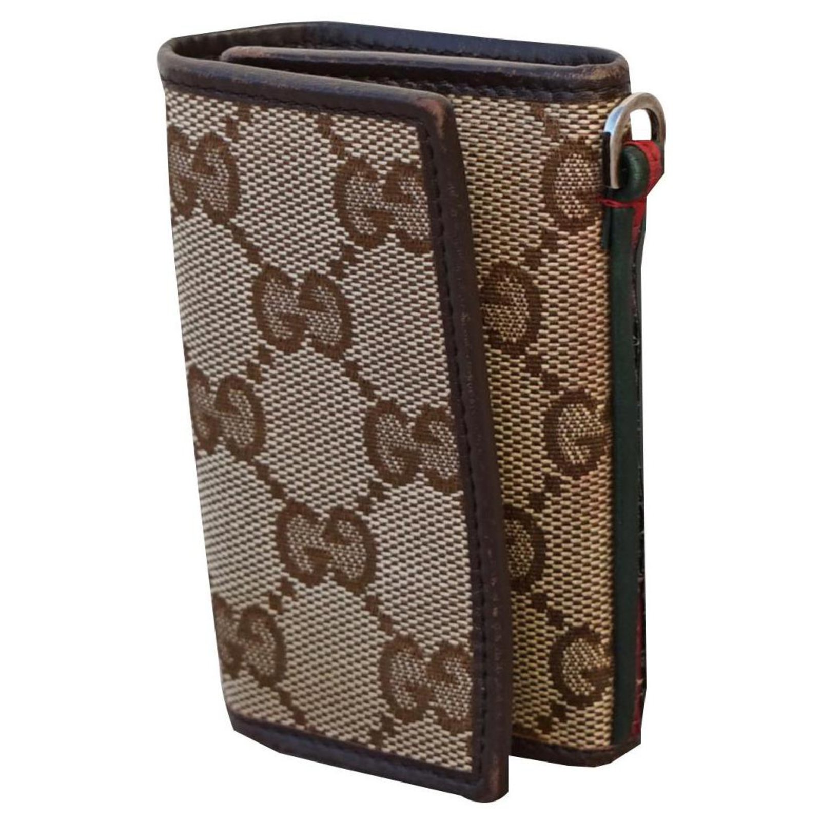 Gucci monogram canvas key holder