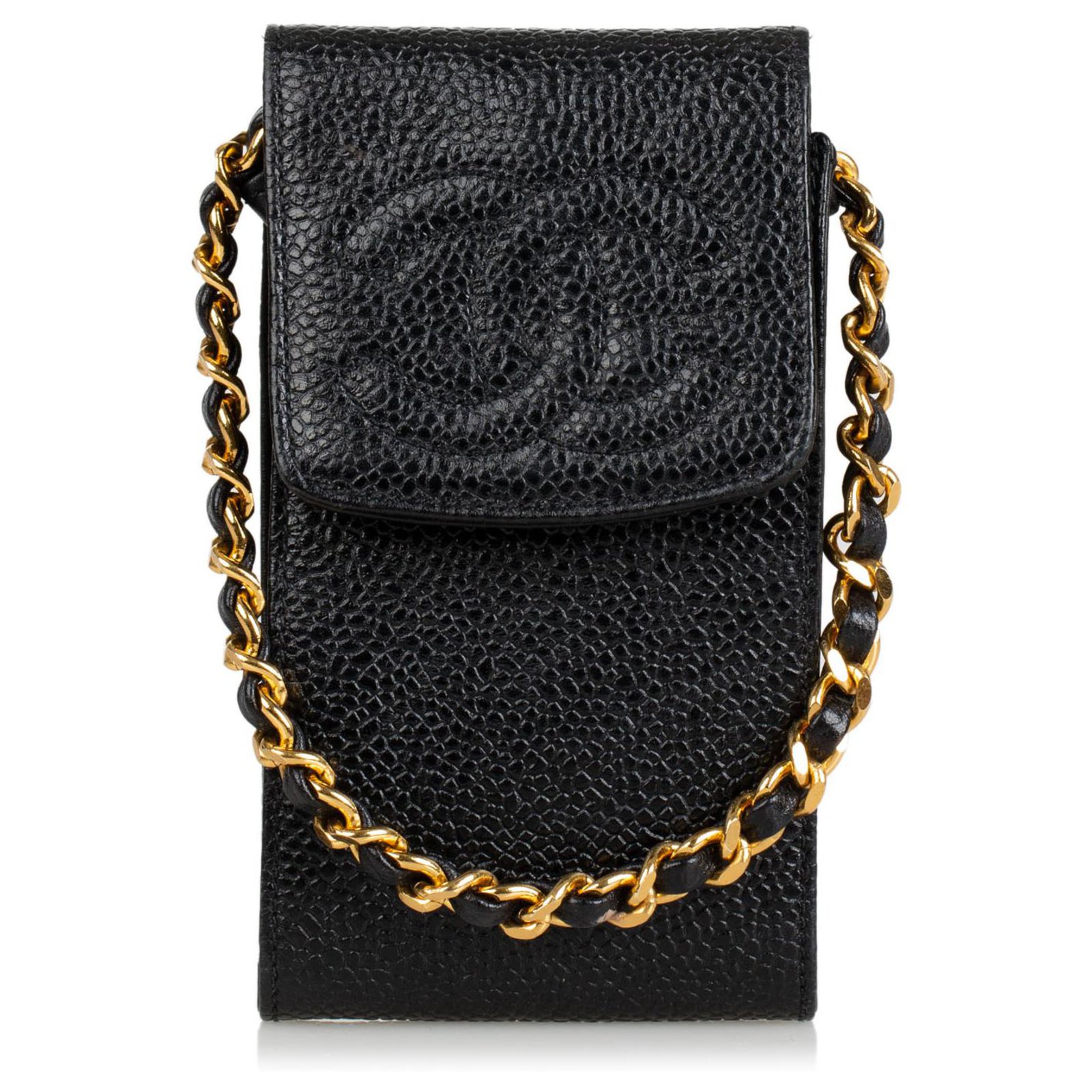 Chanel Black Caviar Cigarette Case Leather ref.142785 - Joli Closet