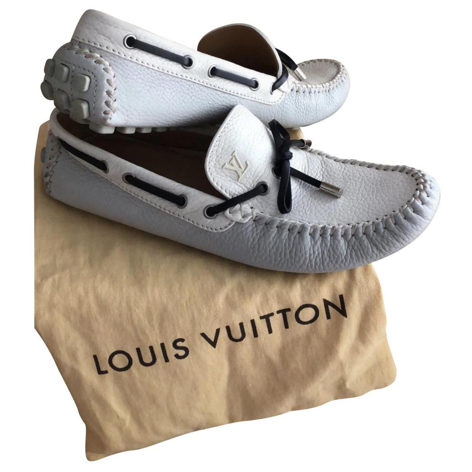 Louis Vuitton, Shoes, White Mens Loafers In Great Condition