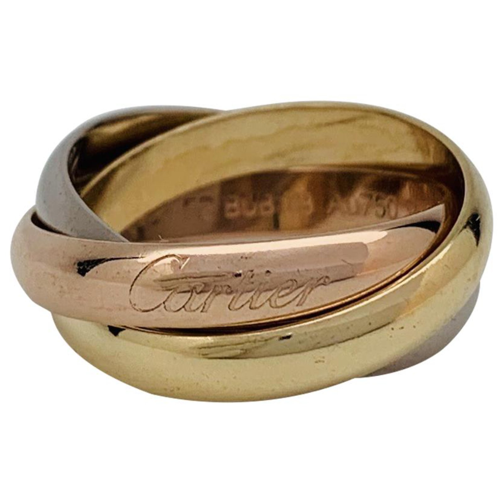 cartier 3 gold ring