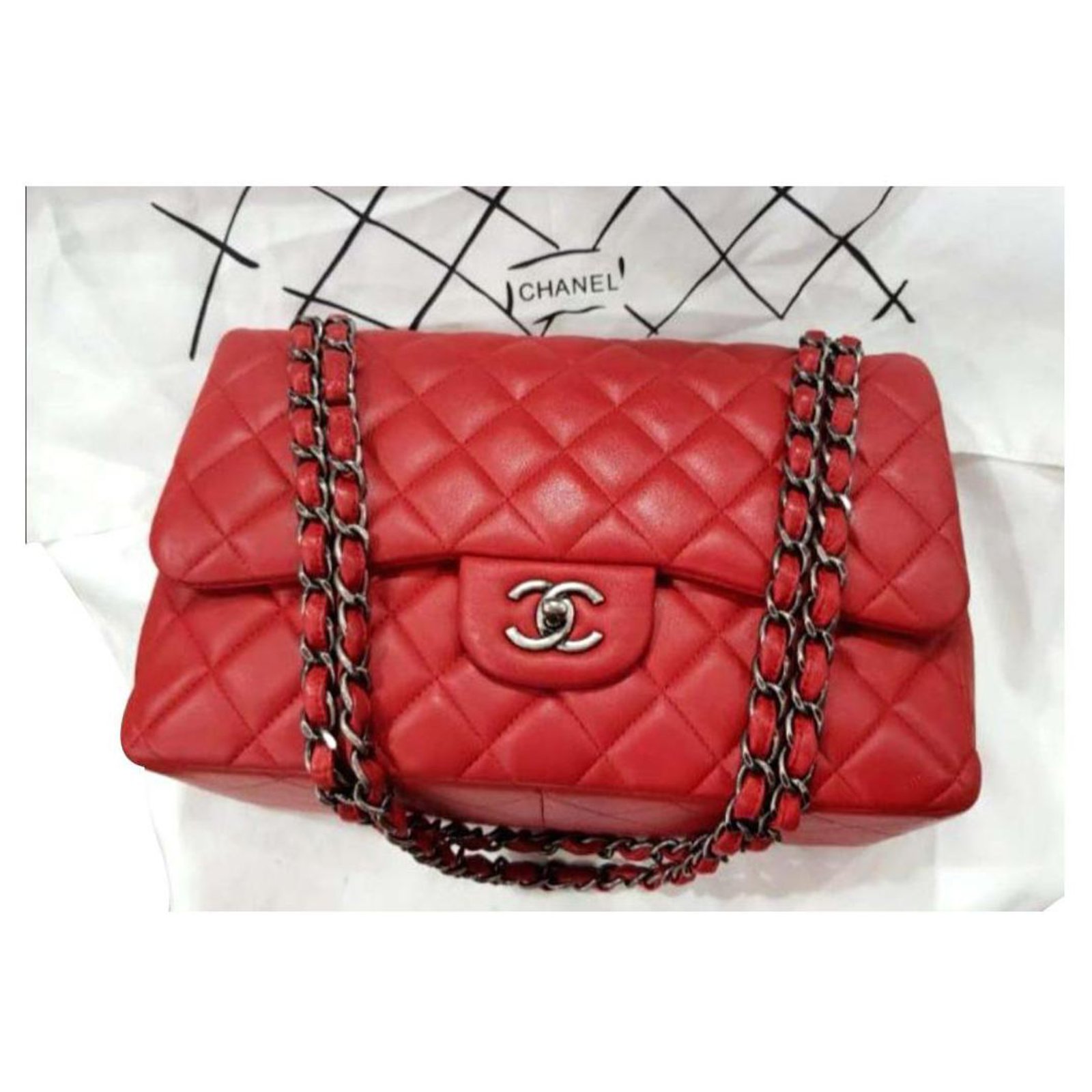 Chanel jumbo bag red  Red chanel, Chanel jumbo red, Chanel bag red