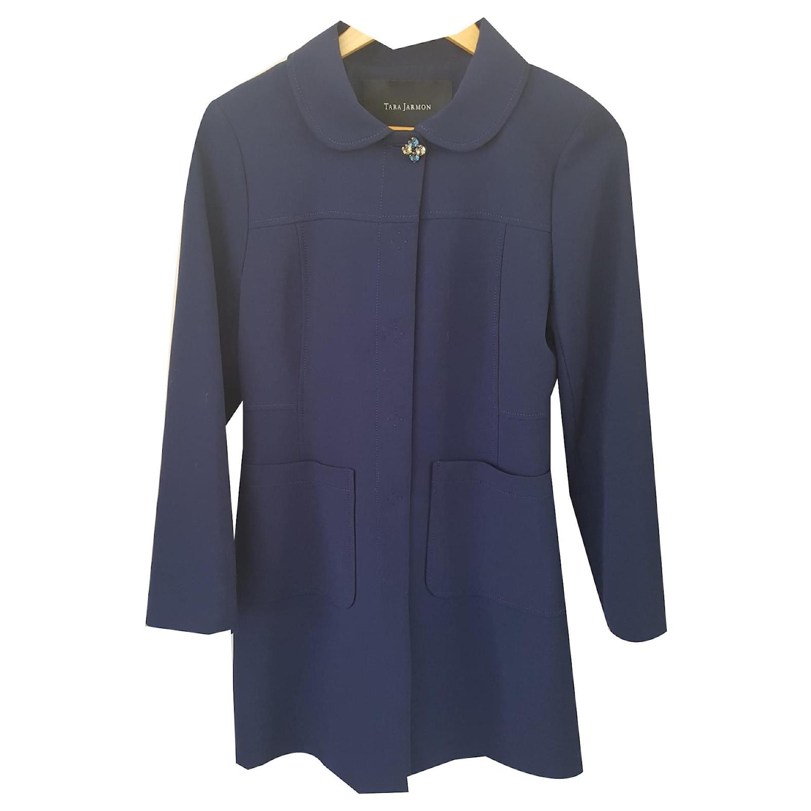 Manteau Mi-long Femme NEXT - Bleu - Taille 20 - Polyester - Occasion Très Bon état
