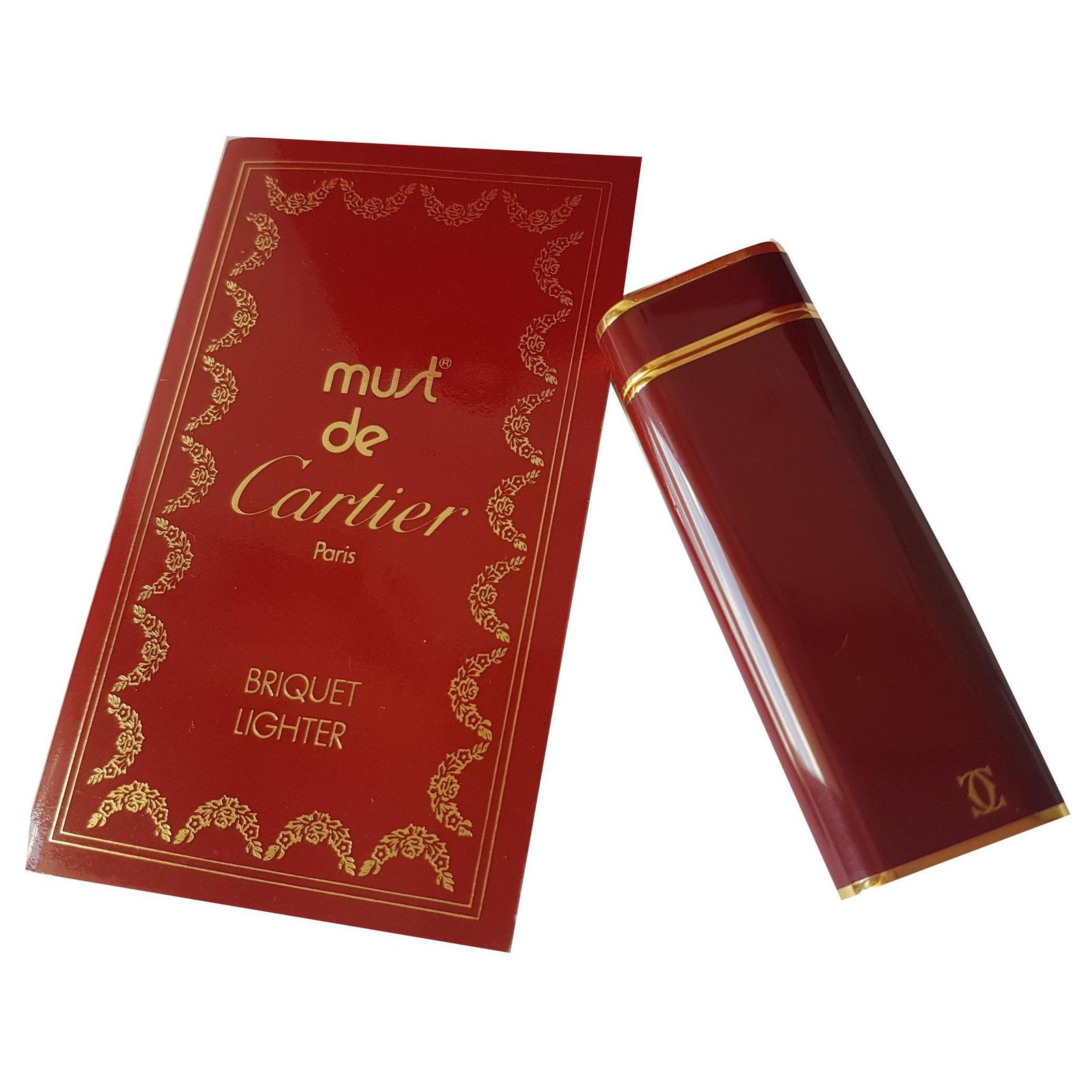 Cartier lighter Golden Dark red ref.144108 - Closet