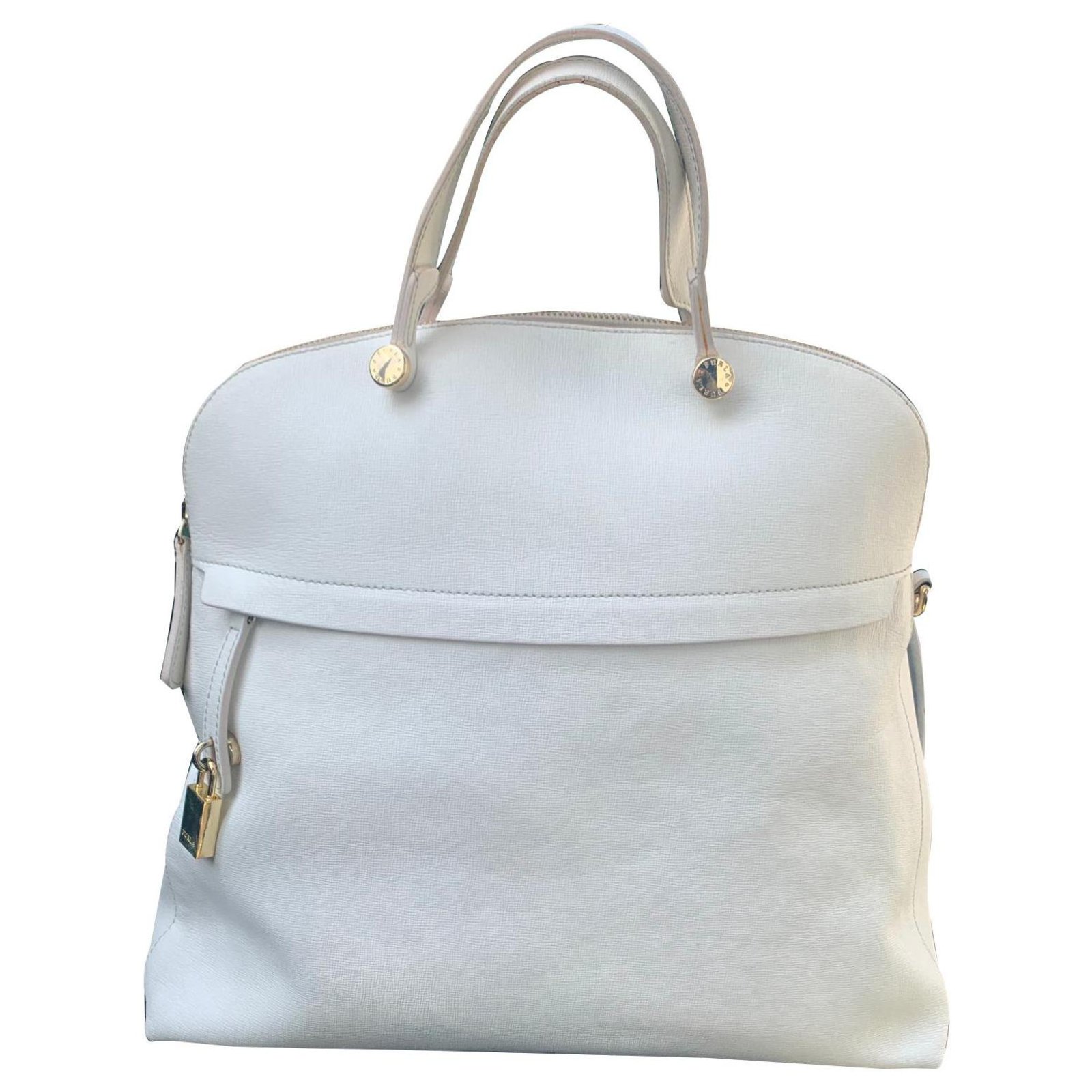 Furla bag White Leather ref.144118 - Joli Closet