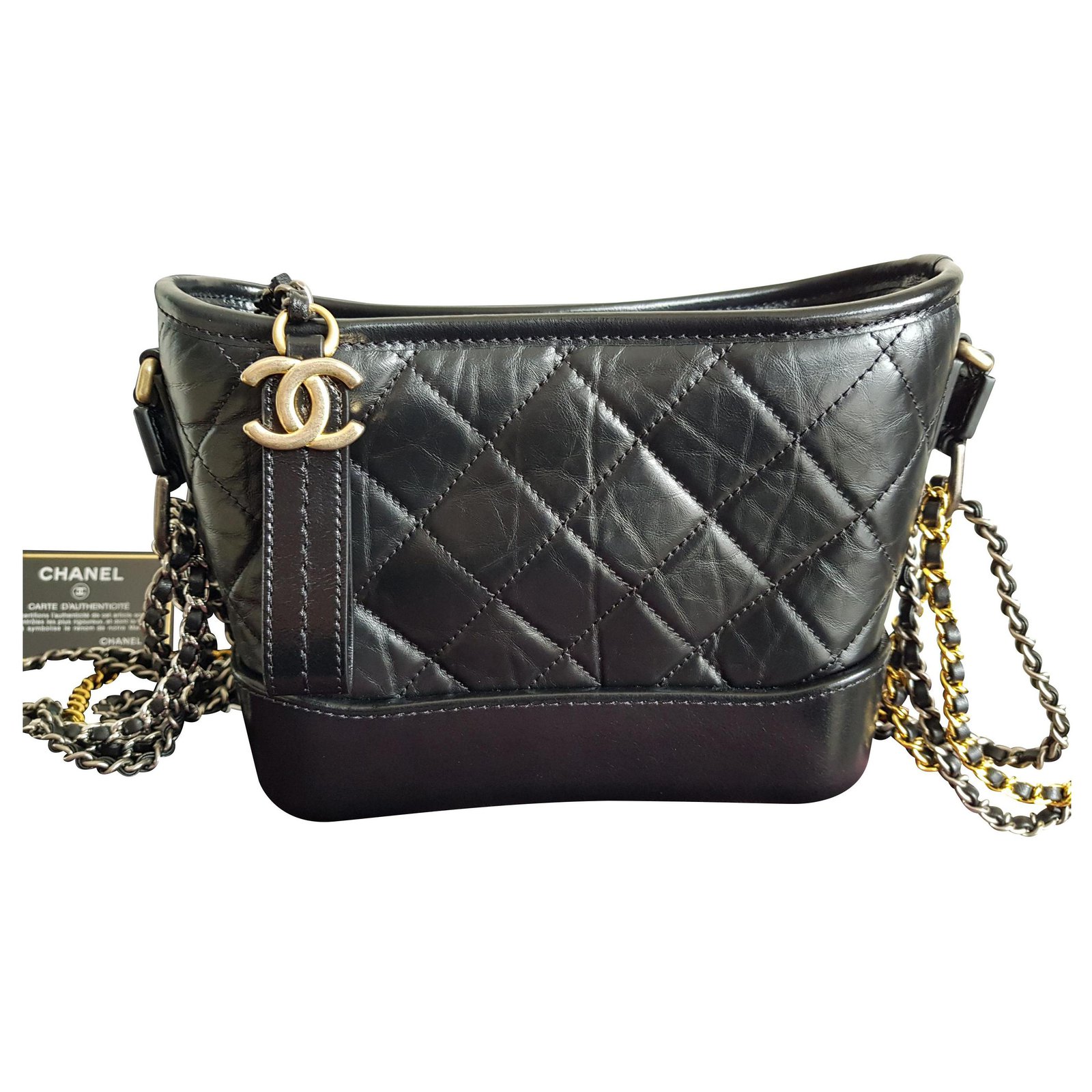 Chanel Silver Quilted Leather Large Gabrielle Hobo Chanel