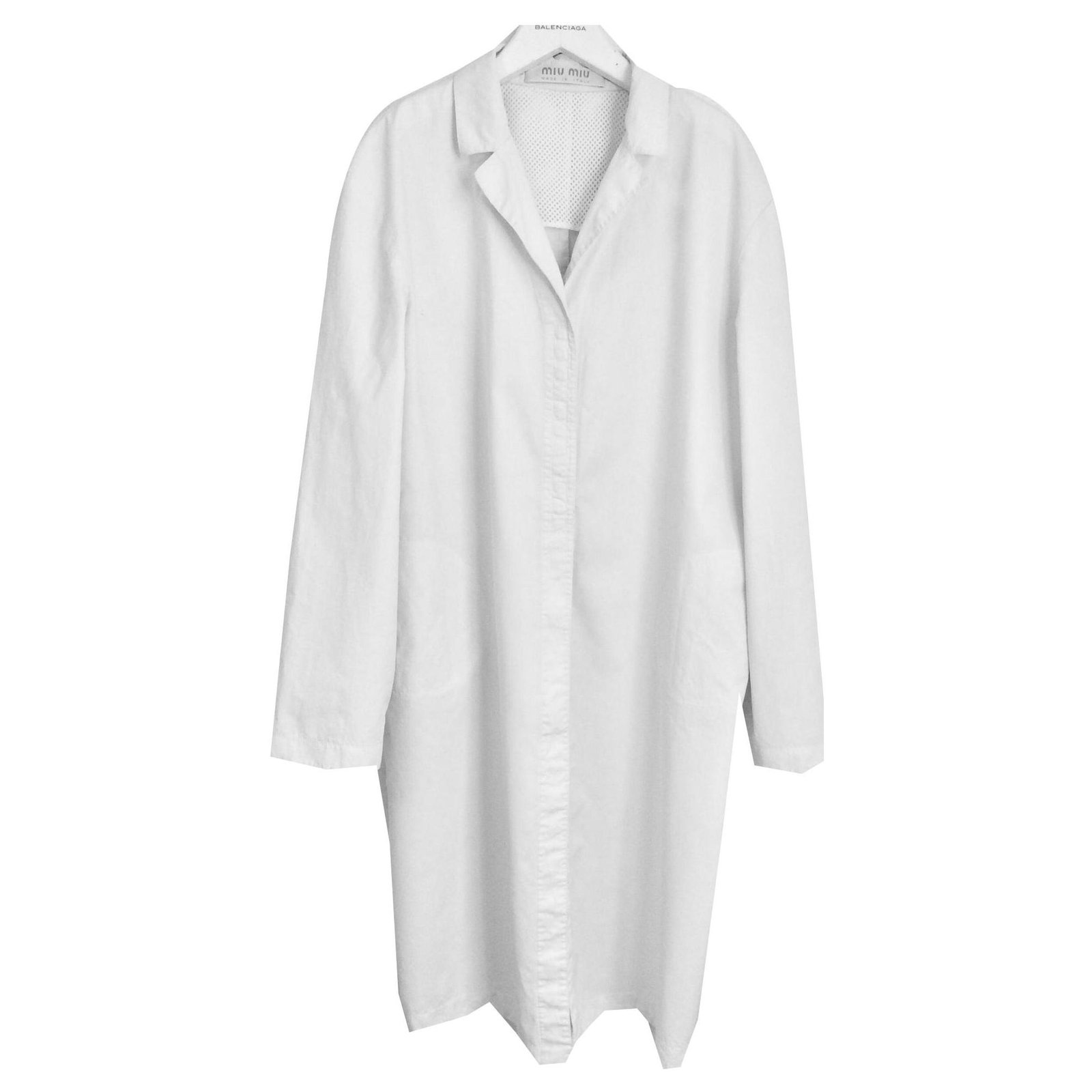 balenciaga white coat