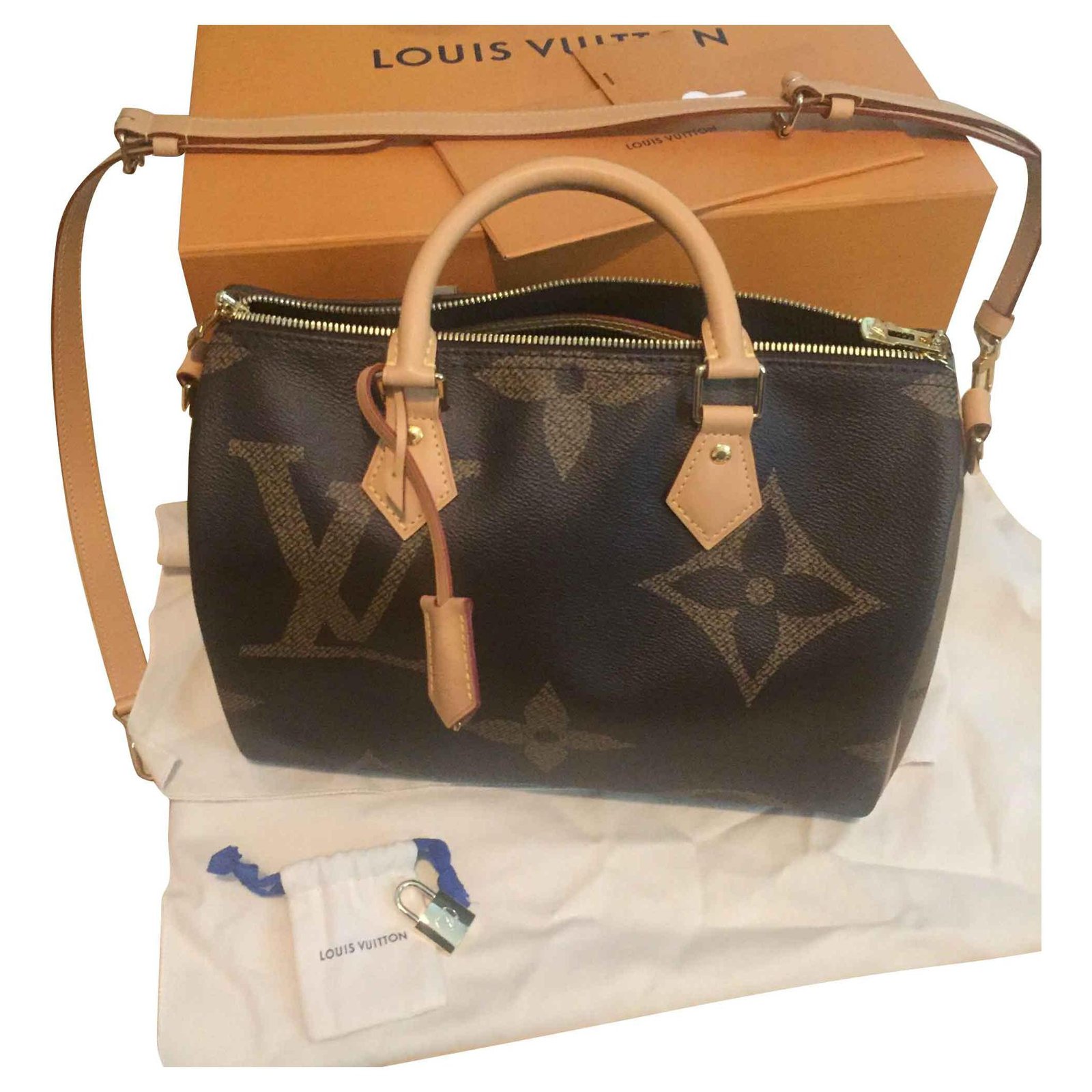 Louis Vuitton Speedy 30 Bandoulière Dark brown ref.144604 - Joli