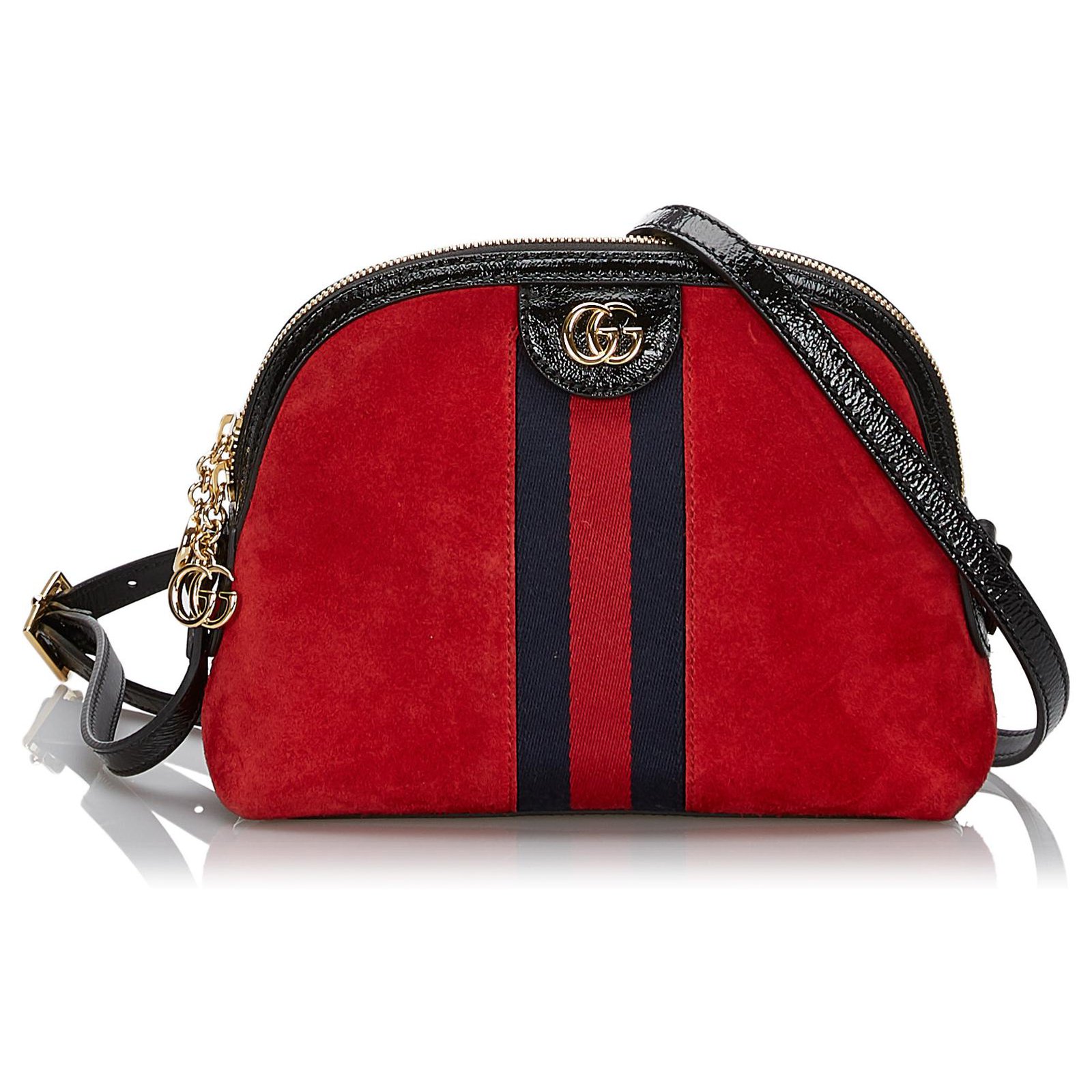 gucci purse black and red