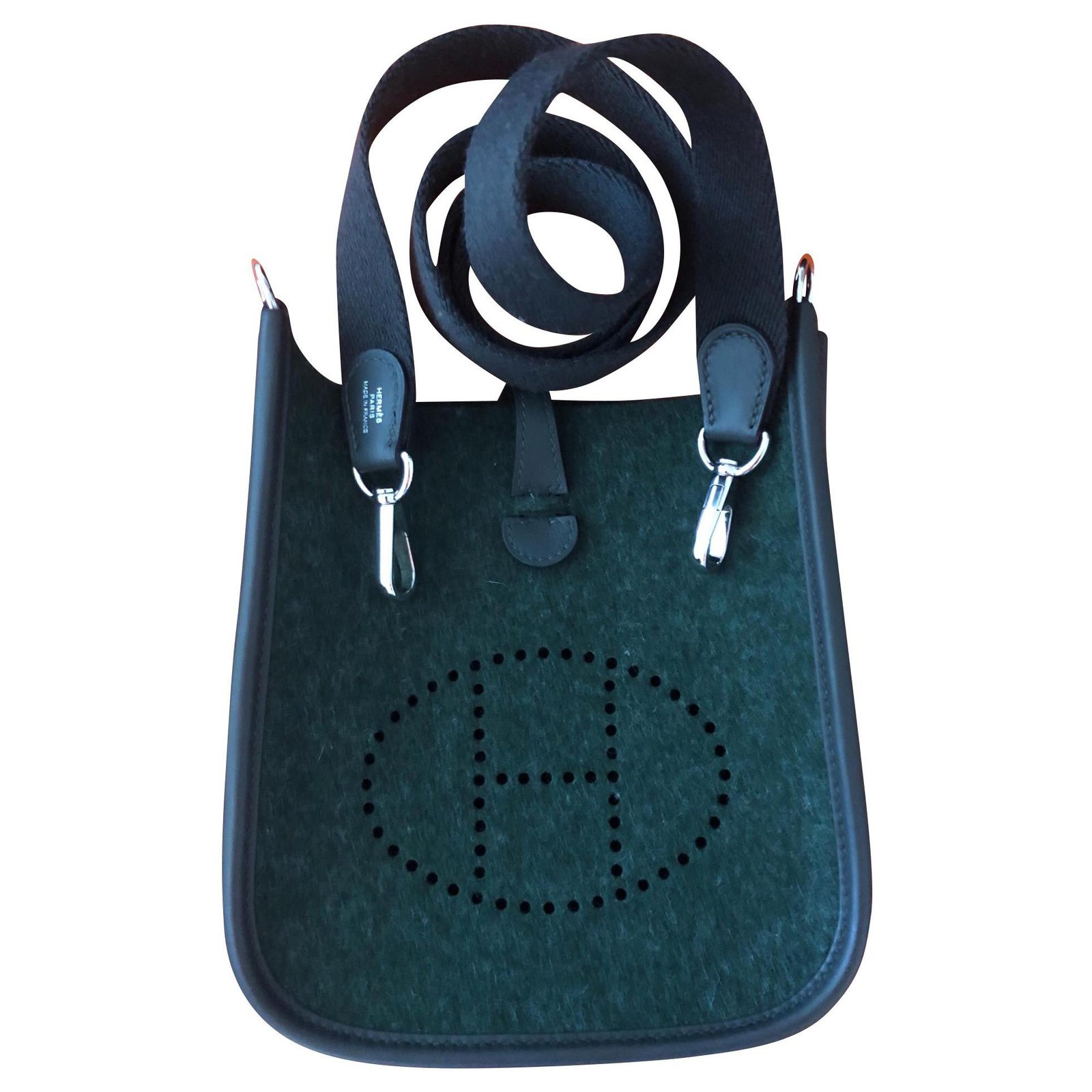Hermès Brand new Hermes mini Evelyne Dark green Leather ref.144883 - Joli  Closet