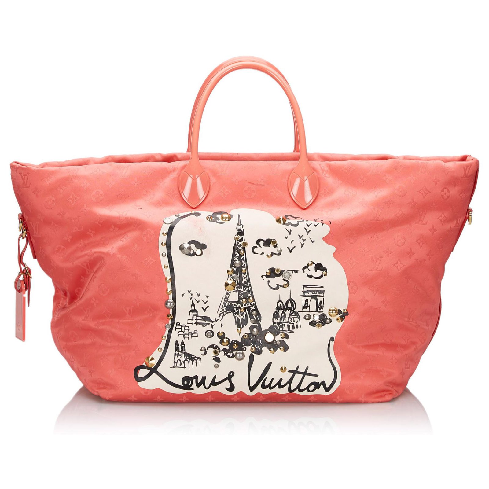 Louis Vuitton Pink Monogram Nouvelle Vague Beach Bag Silk Plastic