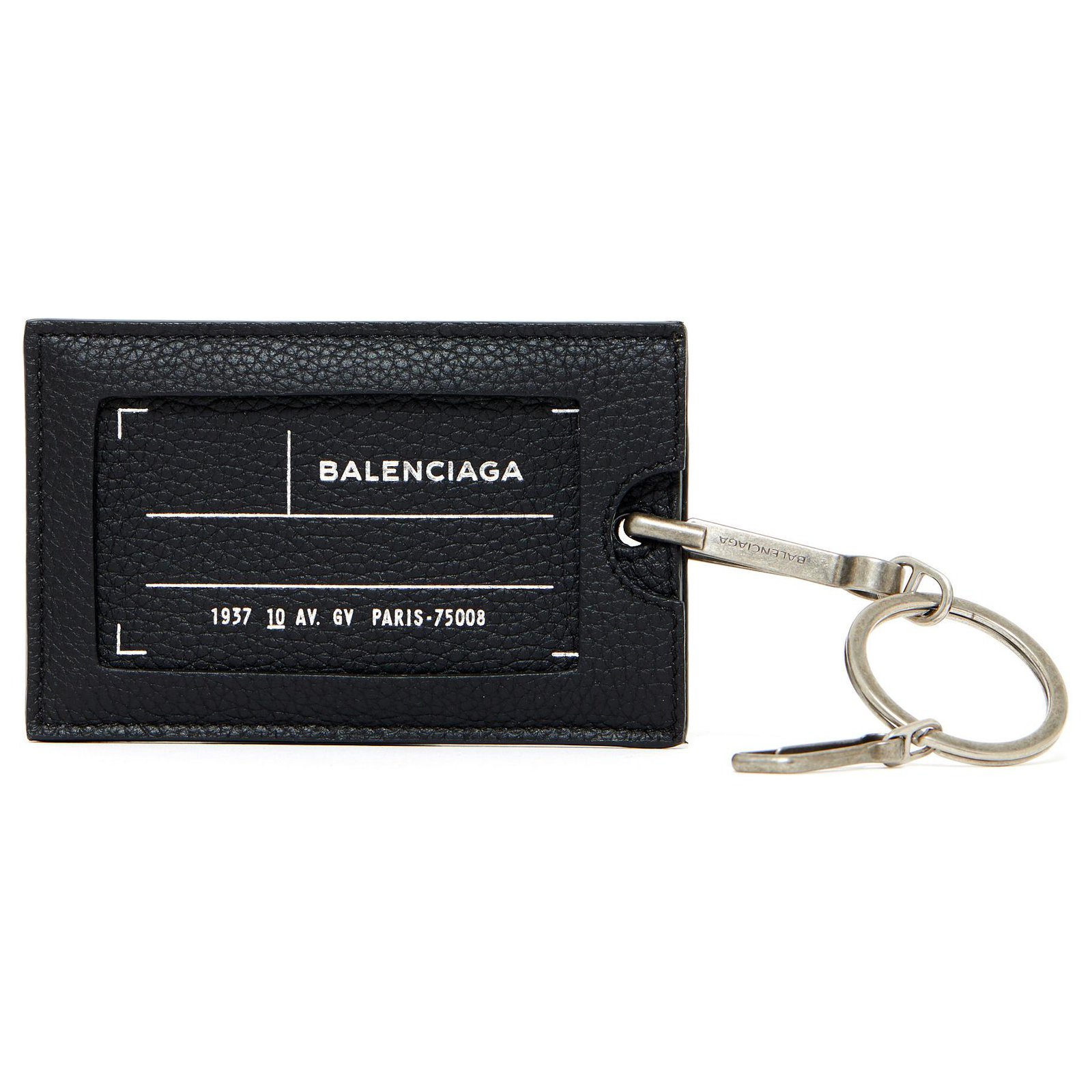 Balenciaga Luggage Key Card Holder New Wallets Small Accessories Leather Black Ref Joli Closet