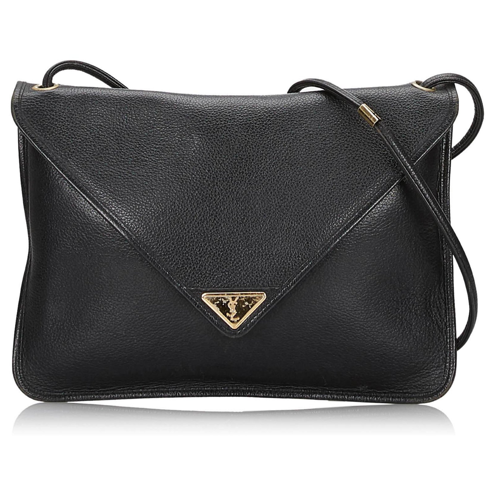 Yves Saint Laurent YSL Black Leather Crossbody Bag ref.146087 - Joli Closet