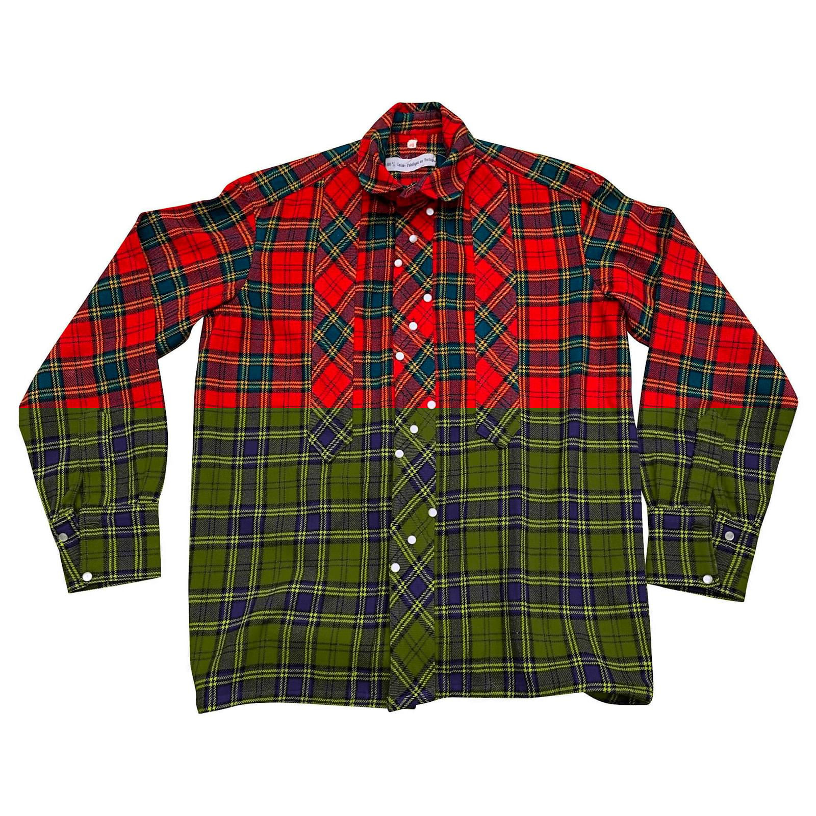 Vintage Red Check Overshirt Vintage Checked Over-shirt Jacket Red