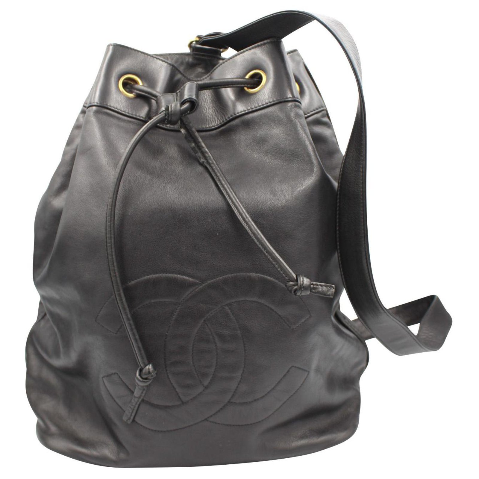 Chanel Backpack Black Leather ref.146139 - Joli Closet