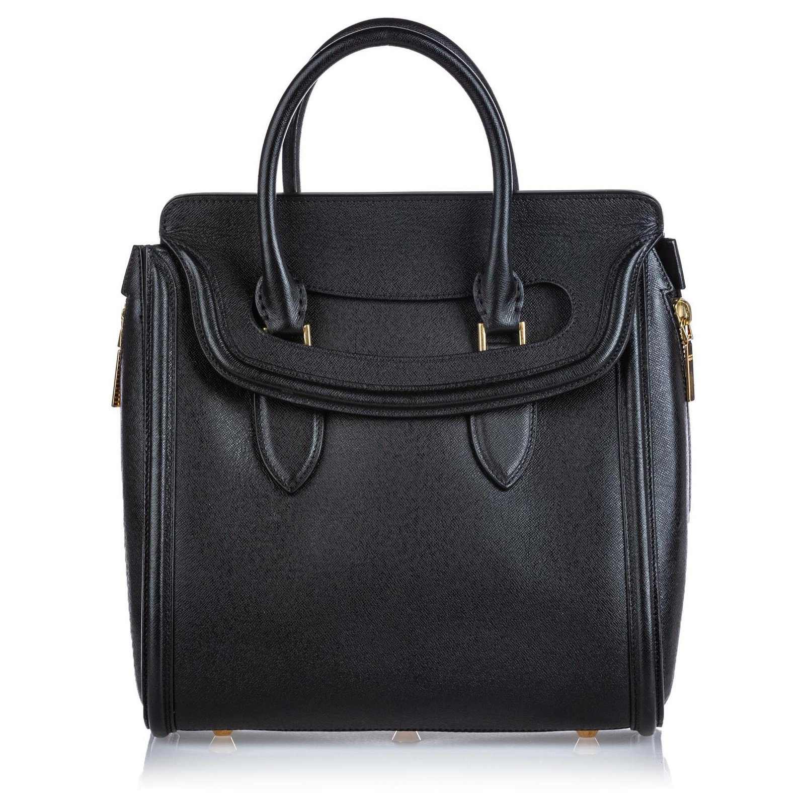 Alexander Mcqueen Black Leather Heroine Handbag ref.146258 - Joli Closet
