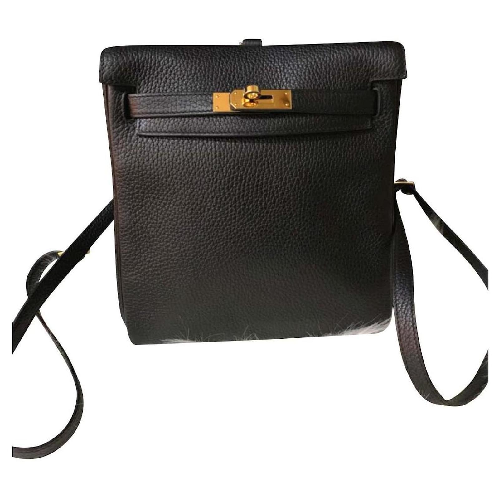 Hermès Zaino Ado Telly Hermes Kelly nero Pelle ref.146266 - Joli Closet