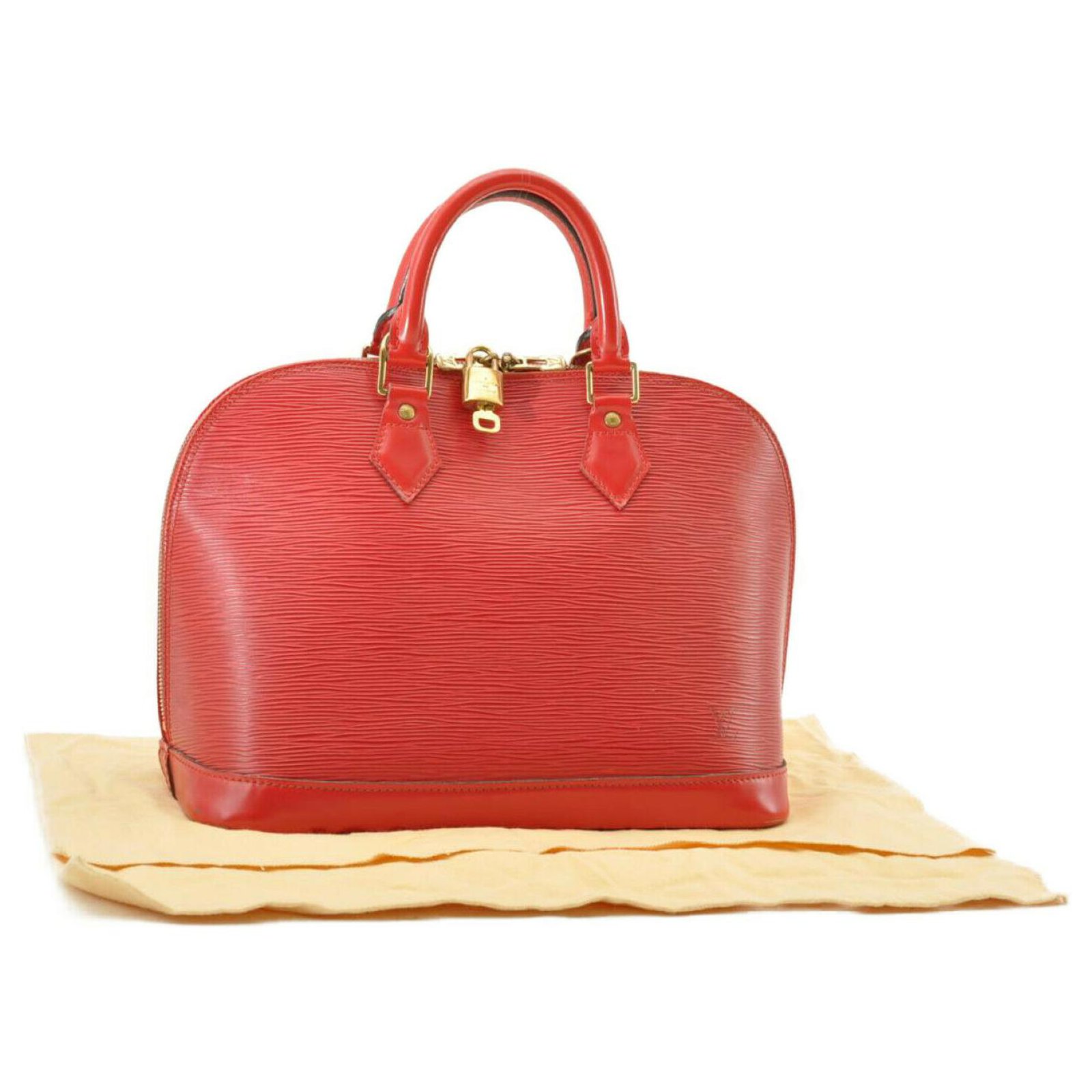 Louis Vuitton Alma PM cuir épi Red Leather ref.146506 - Joli Closet