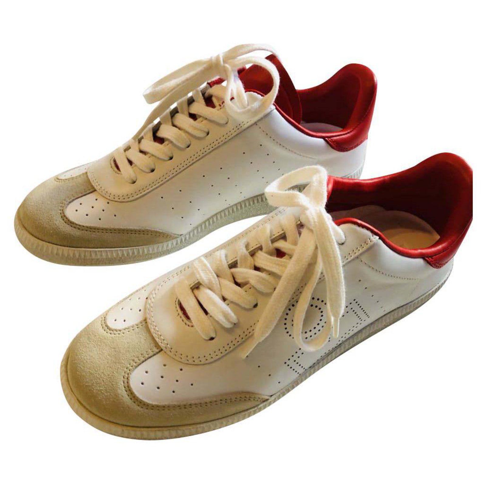 Maak avondeten beschermen Diversen Isabel Marant Sneakers White Leather ref.146693 - Joli Closet