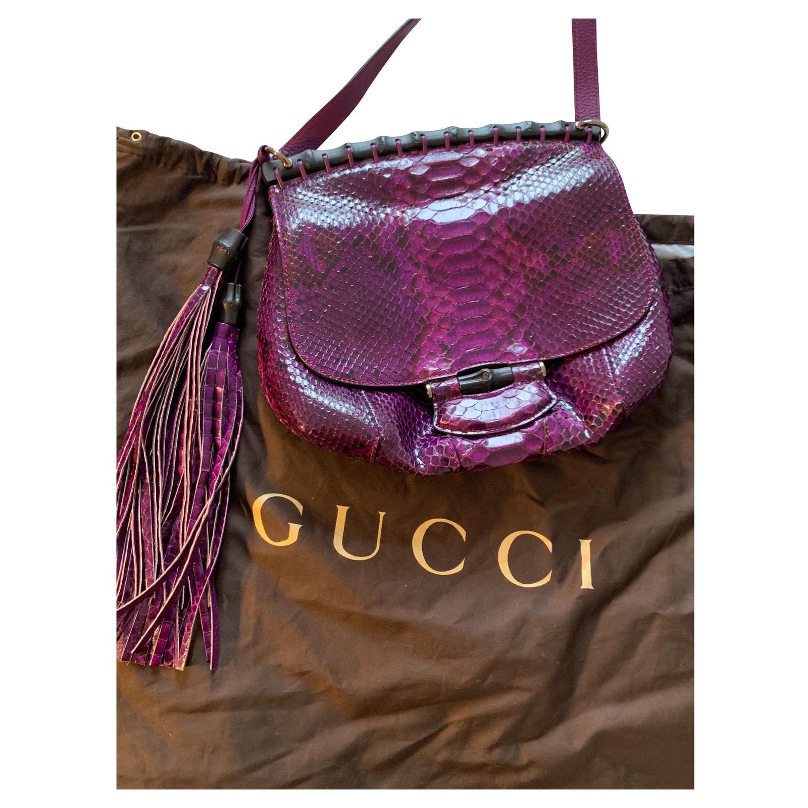 purple gucci handbag