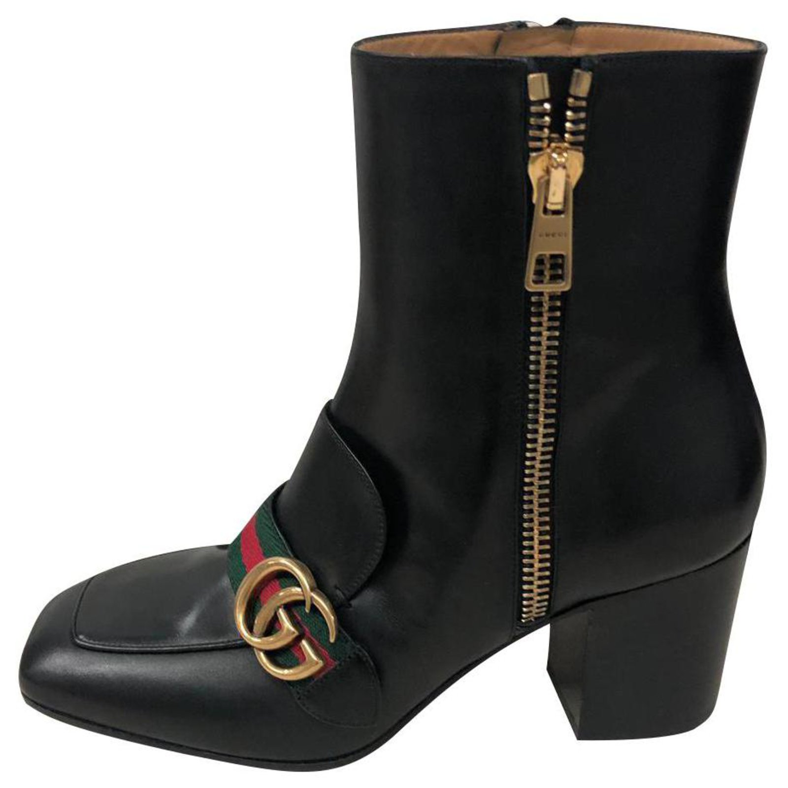 Gucci GUCCI marmont Leather balck ankle 