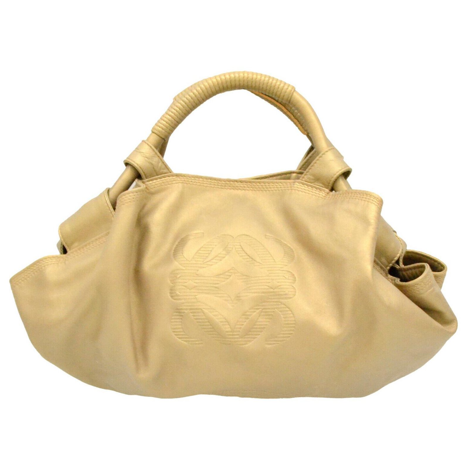 Loewe Vintage Shoulder Bag Cream Leather ref.147647 - Joli Closet