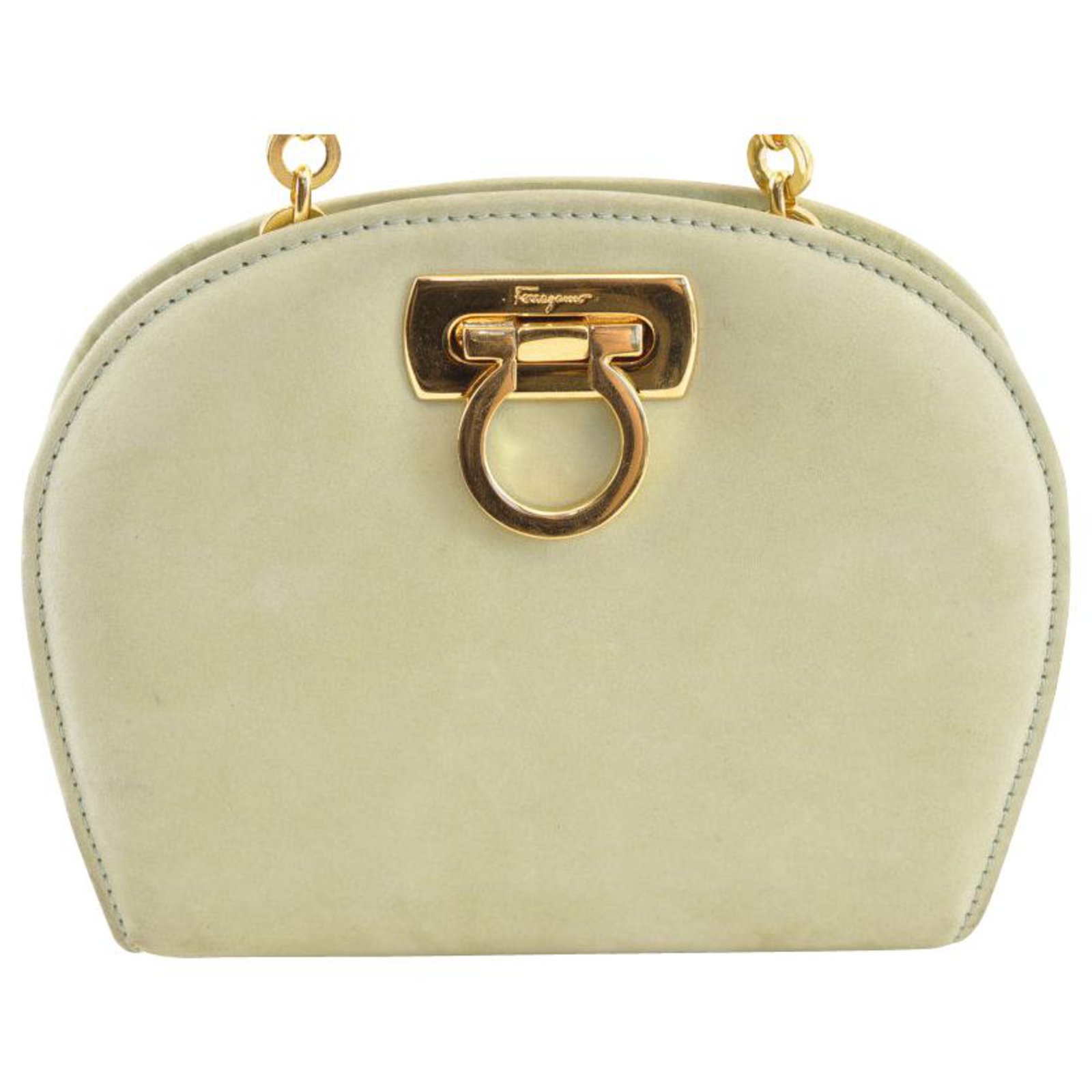 Salvatore Ferragamo Gancini Coin Purse In Green