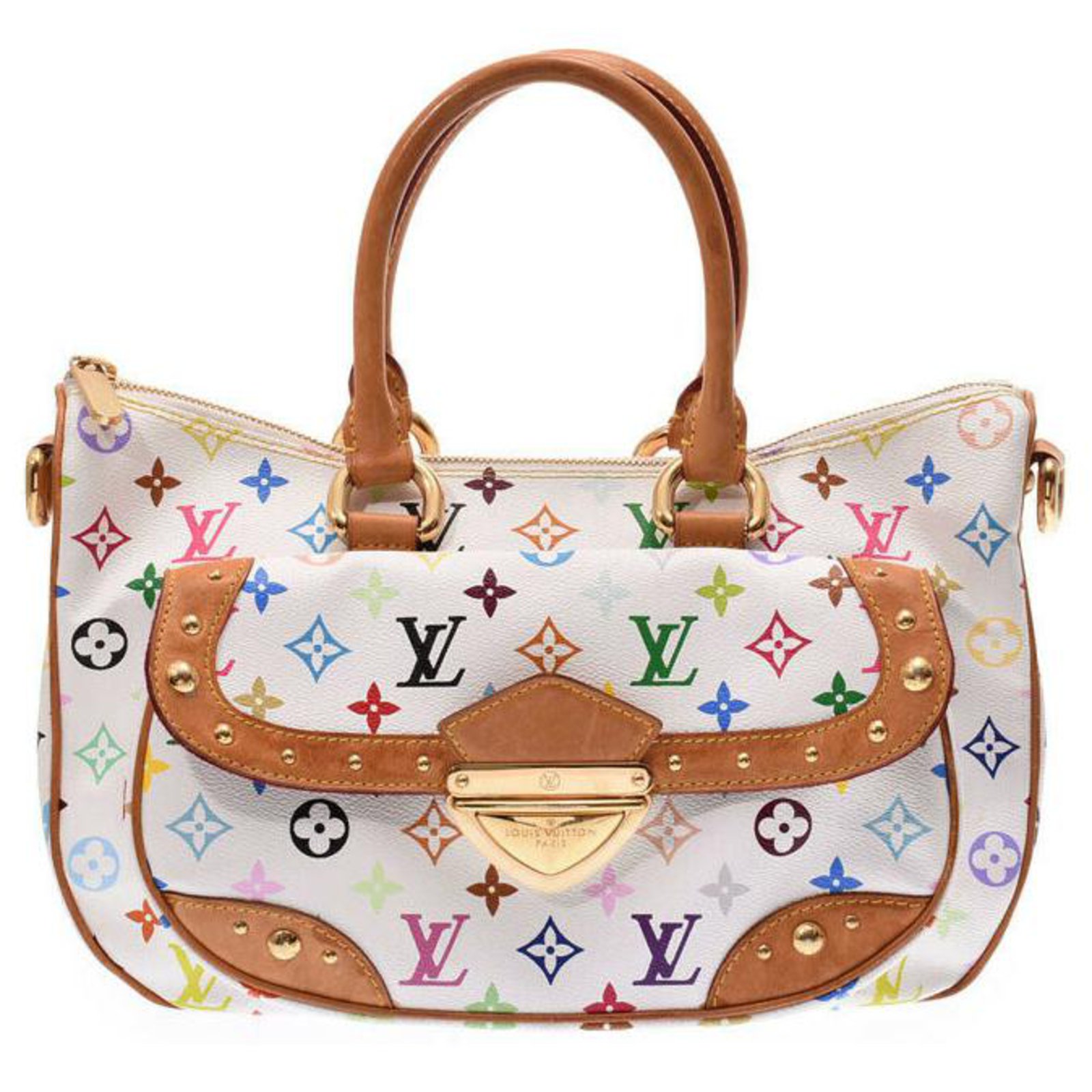 LOUIS VUITTON Rita Multicolor Monogram Shoulder Bag White