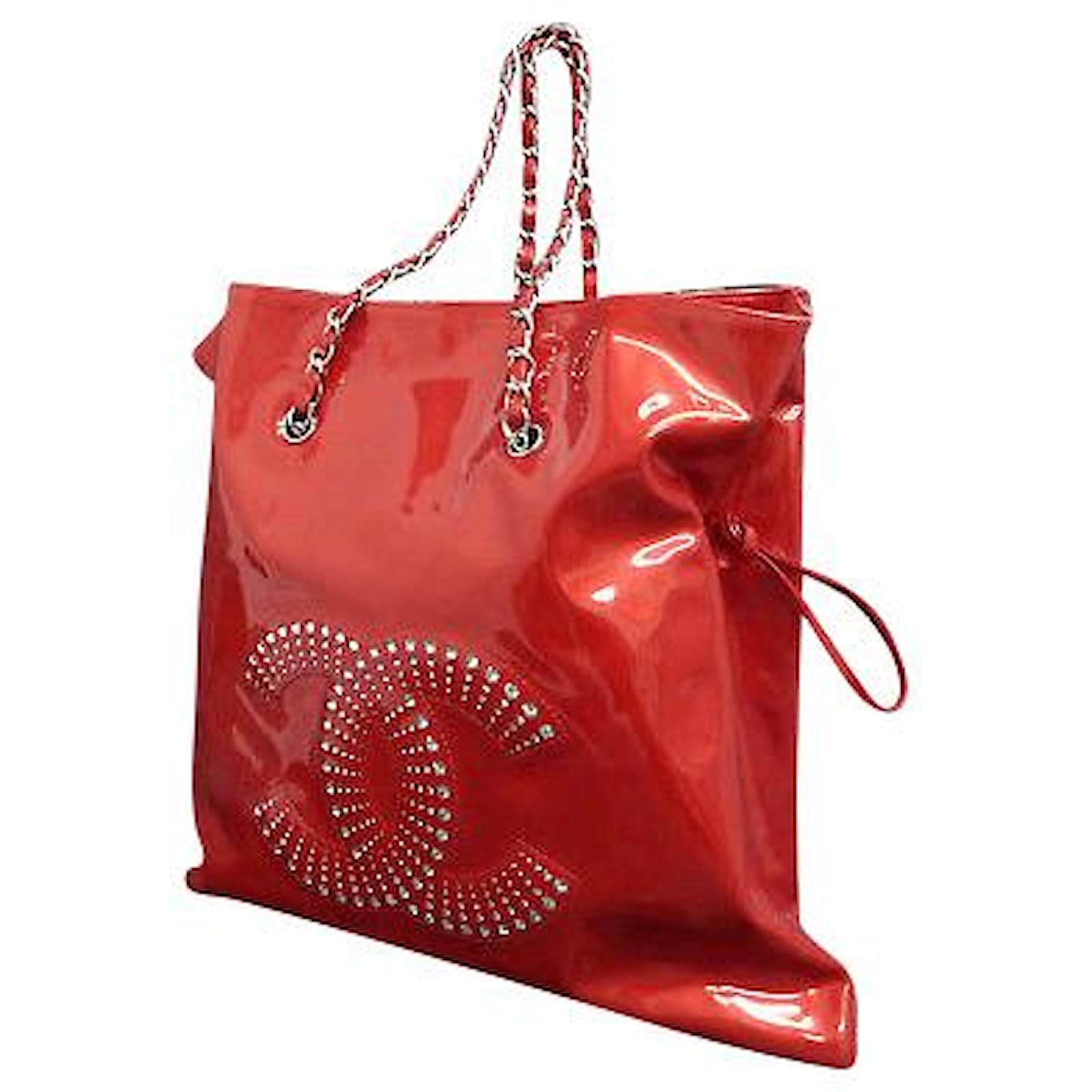 Chanel Vintage Shoulder Bag Red Leather ref.148699 Joli Closet