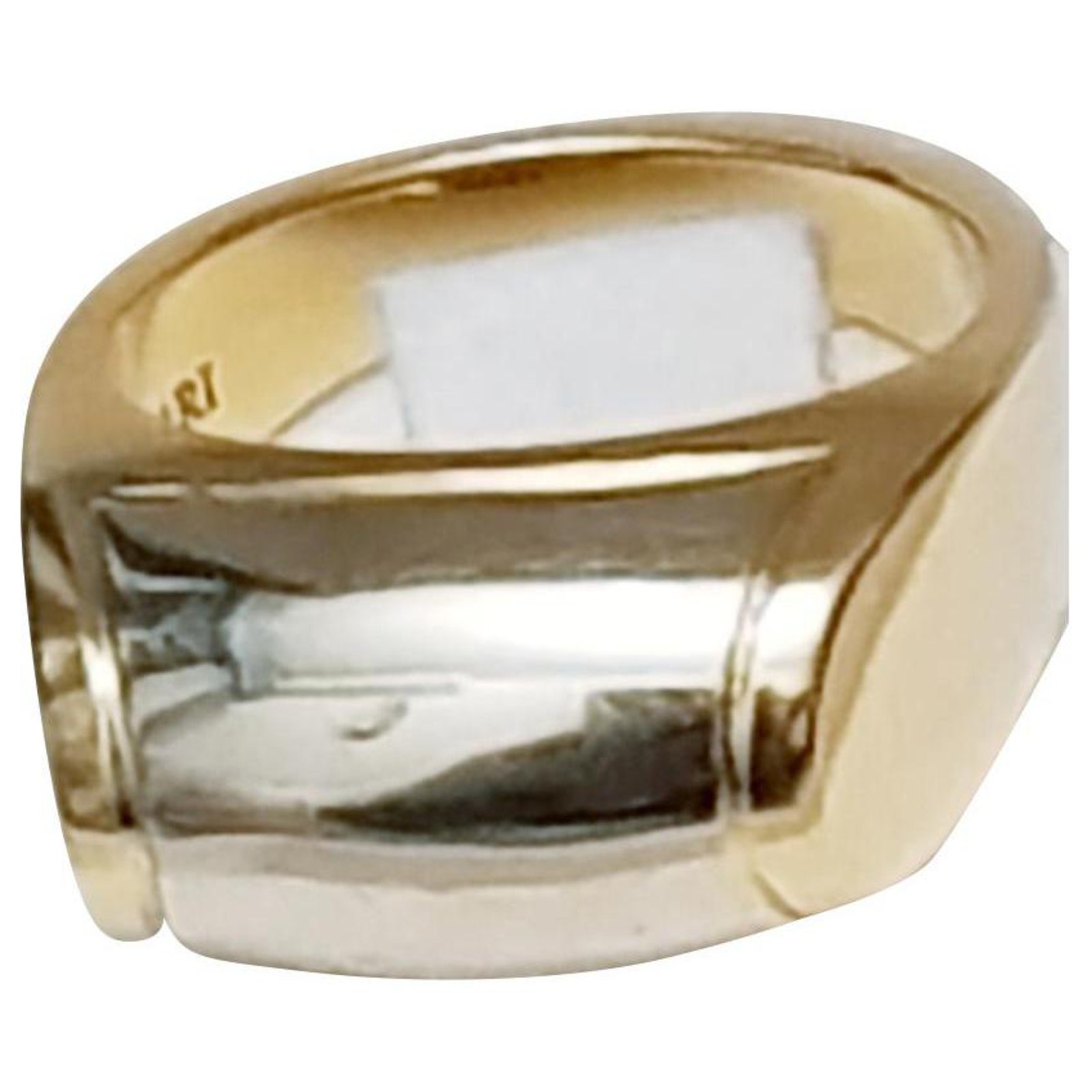 Bulgari tronchetto ring 18K Golden Metallic White gold Yellow gold   - Joli Closet