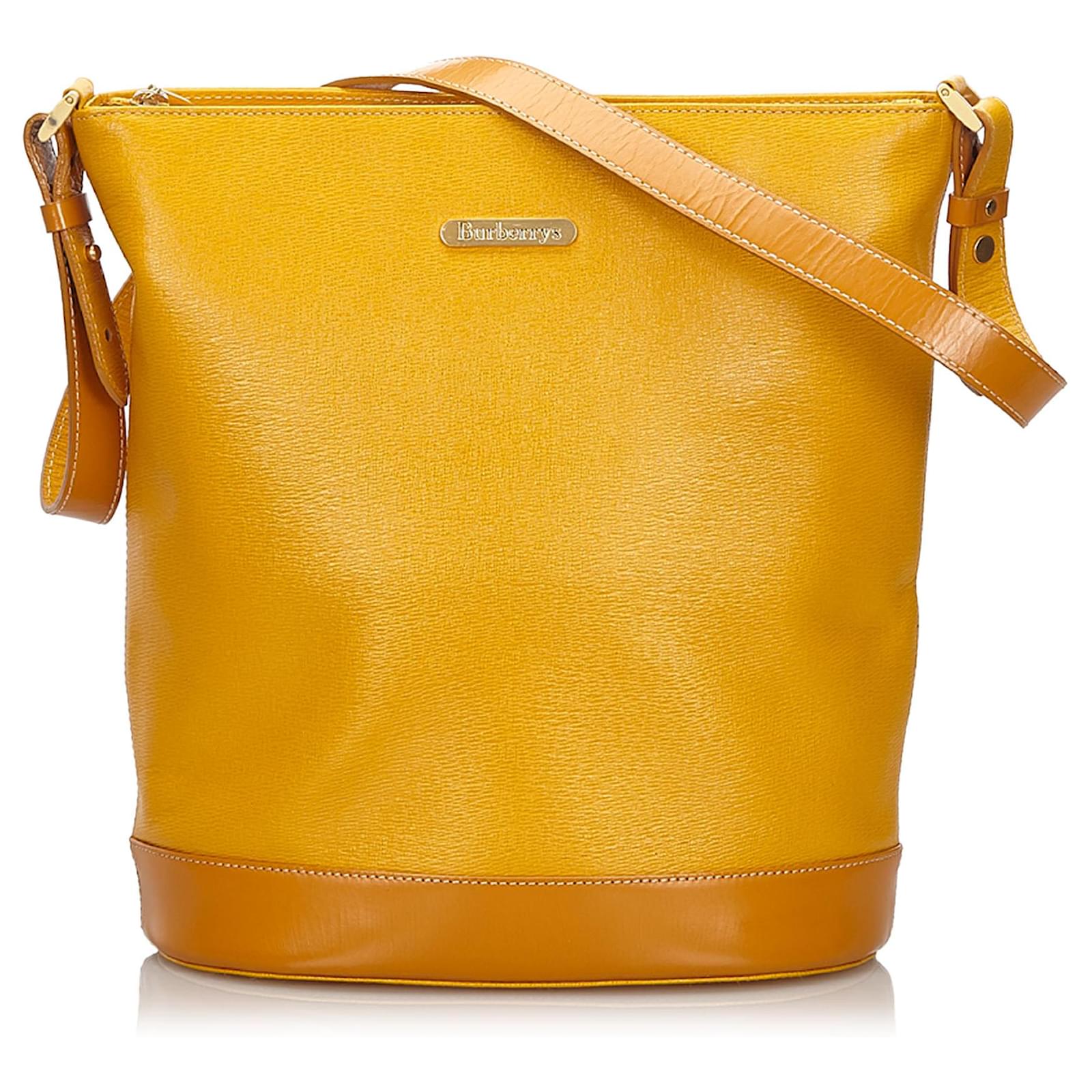 Borsa a tracolla in pelle gialla Burberry Giallo ref.149430 - Joli Closet