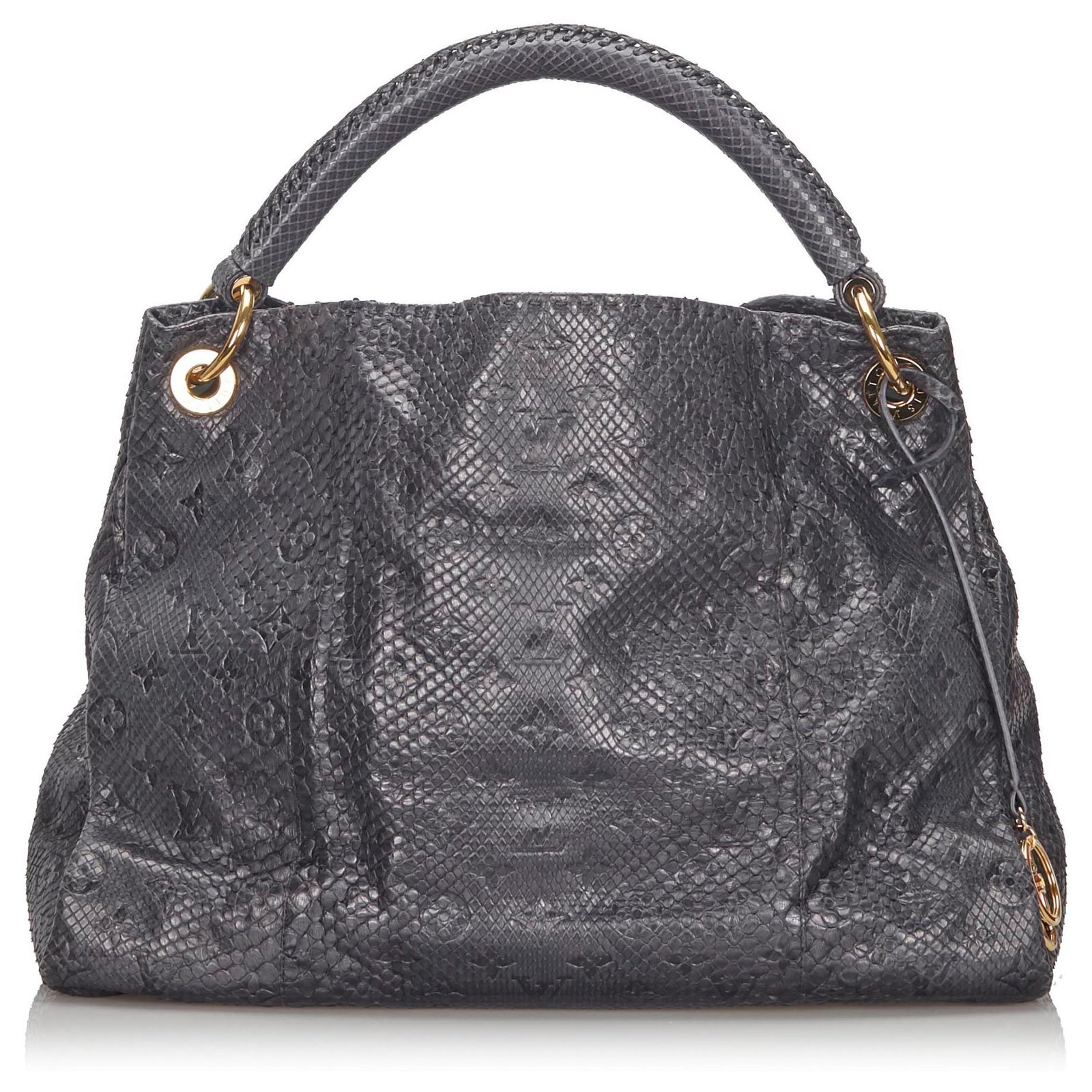 Louis Vuitton Limited Edition Navy Blue Python Artsy MM Bag