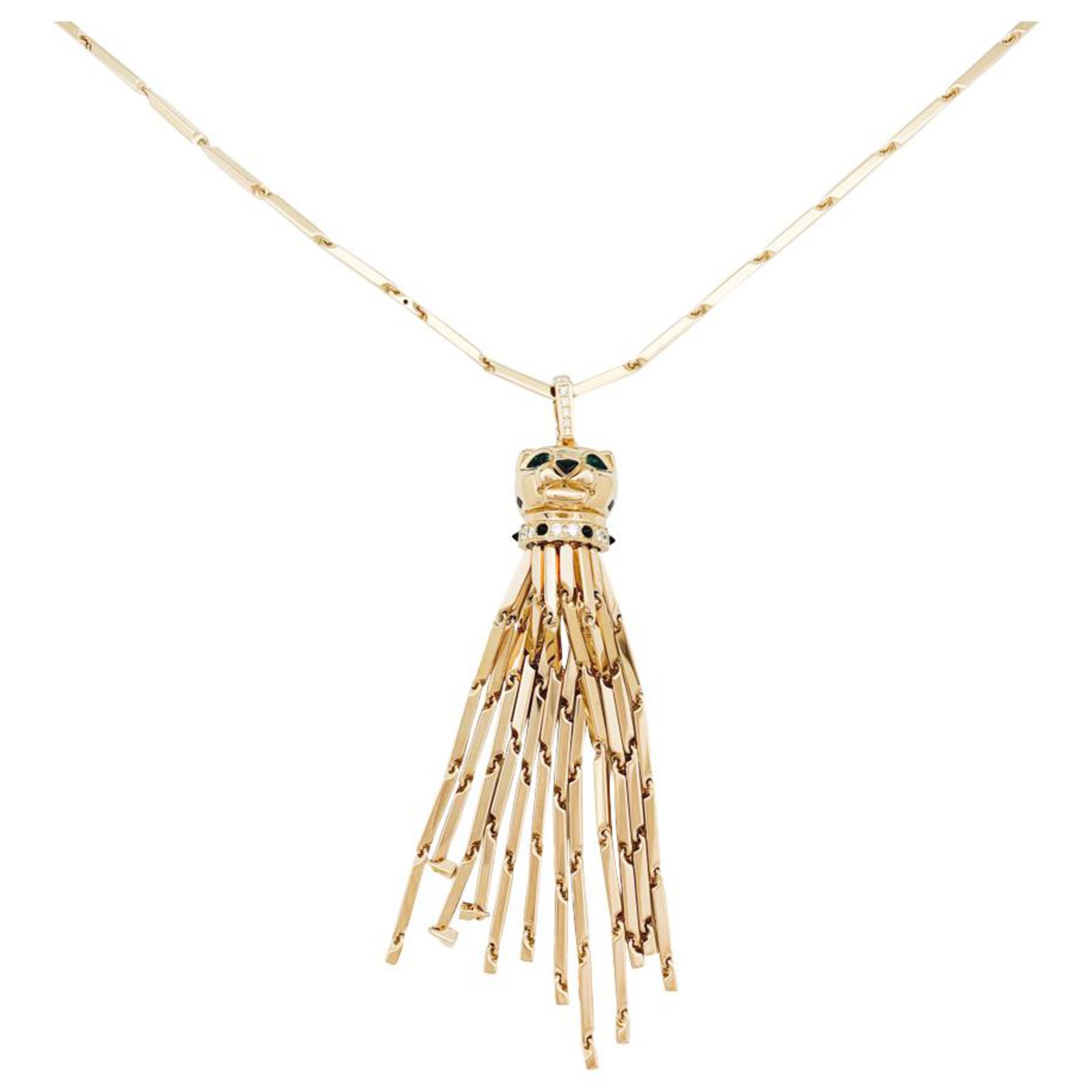 cartier panther tassel necklace