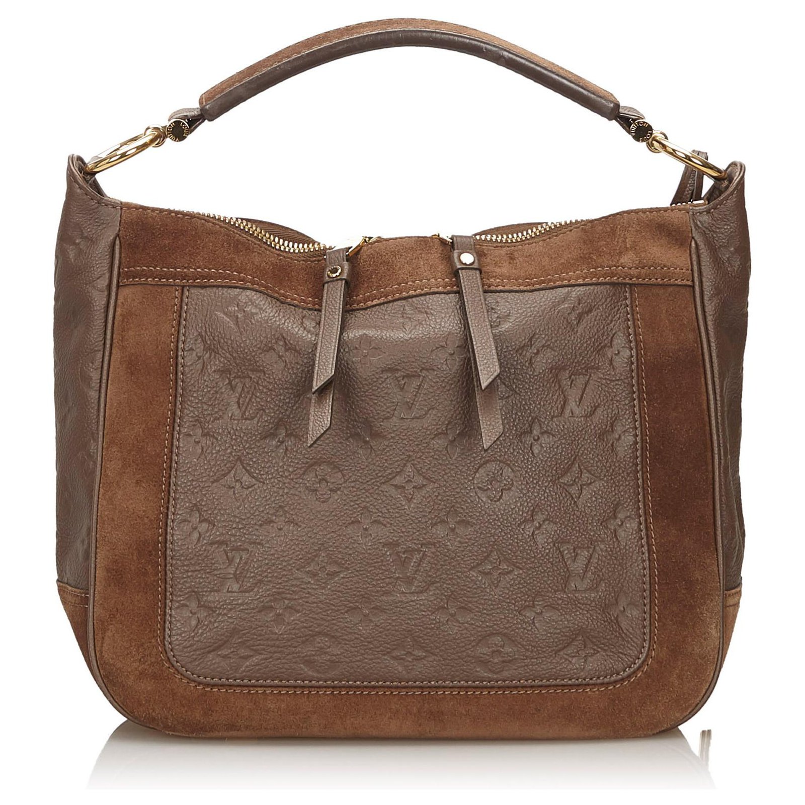 Louis Vuitton Brown Monogram Empreinte Audacieuse PM Dark brown Suede  Leather ref.150143 - Joli Closet
