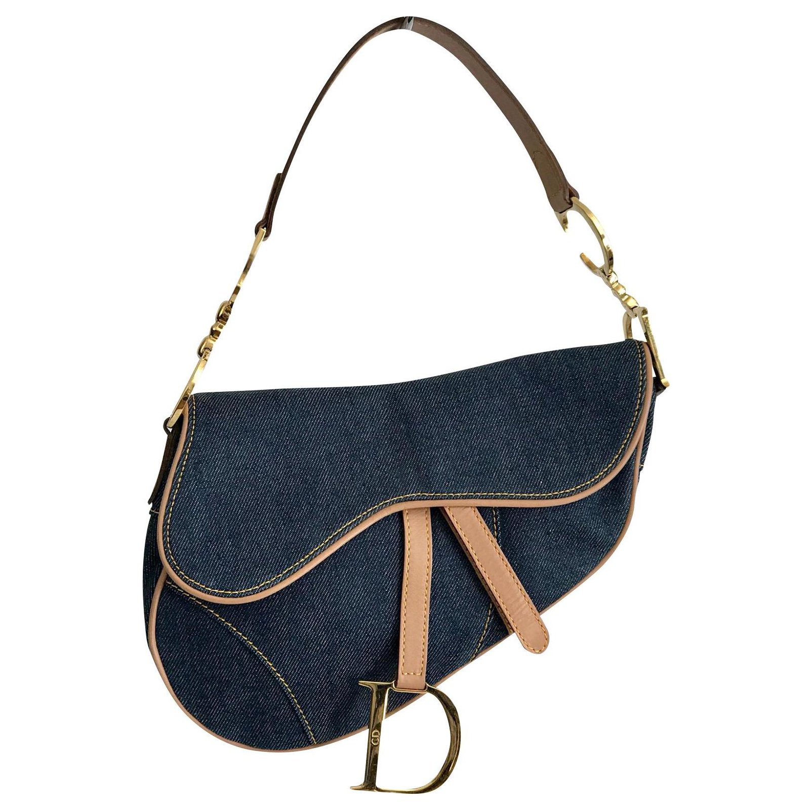 Christian Dior Denim Saddle Bag, Luxury, Bags & Wallets on Carousell