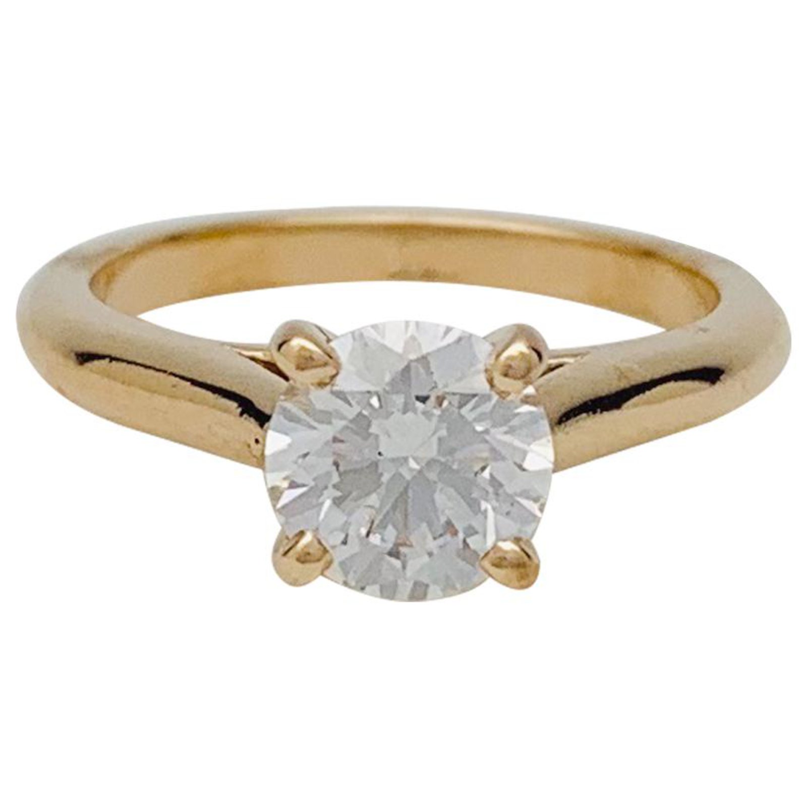 cartier yellow gold solitaire