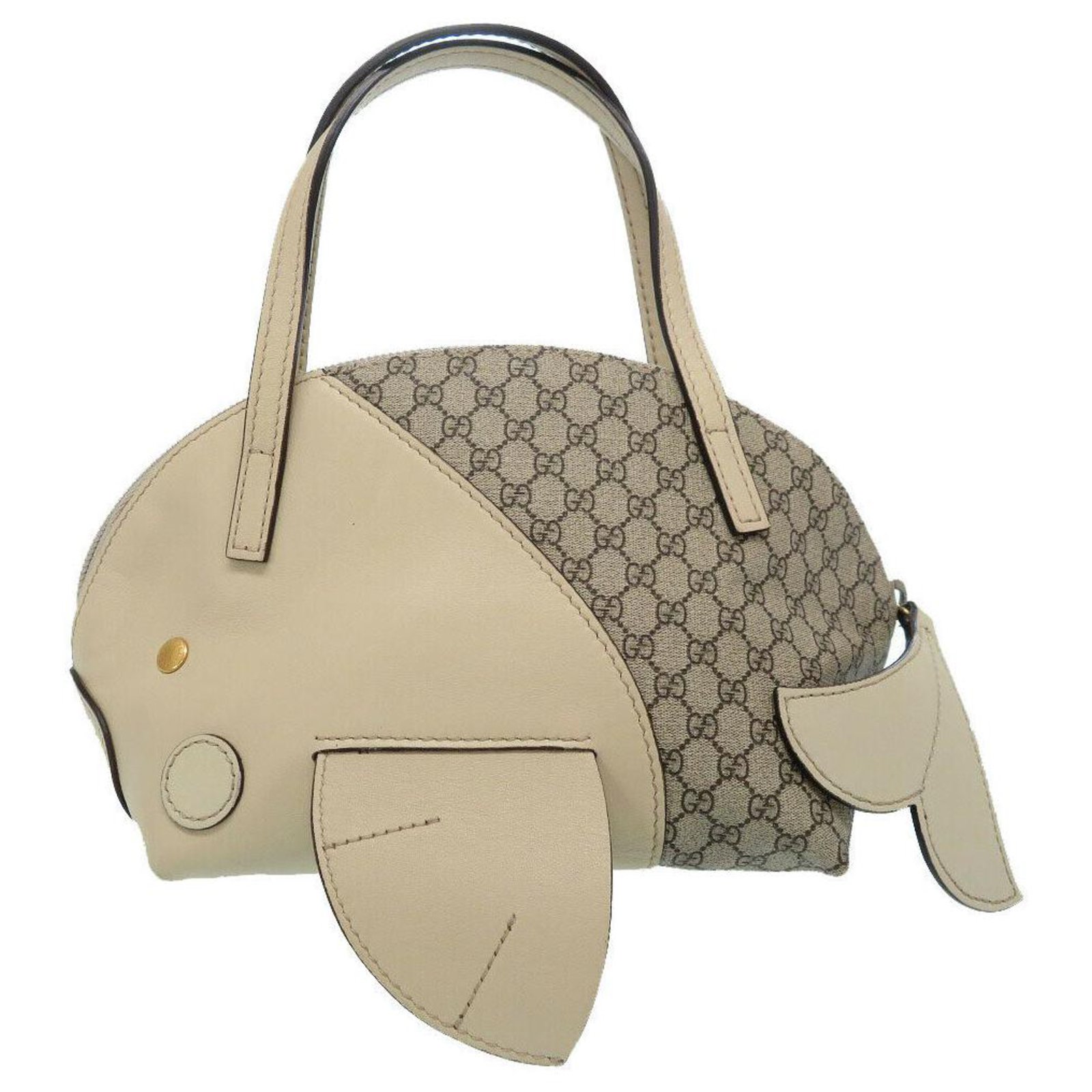 Gucci Bear kids fishHand bag Beige Leather ref.150866 Joli Closet