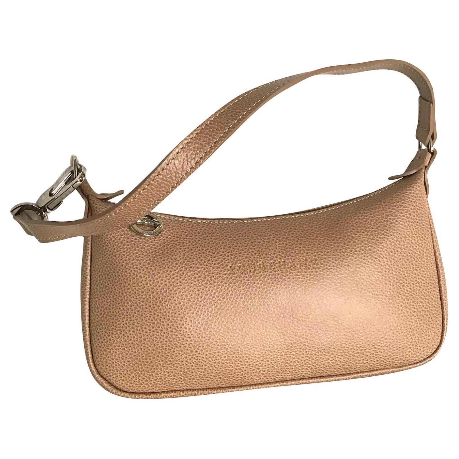 sac longchamp cuir beige